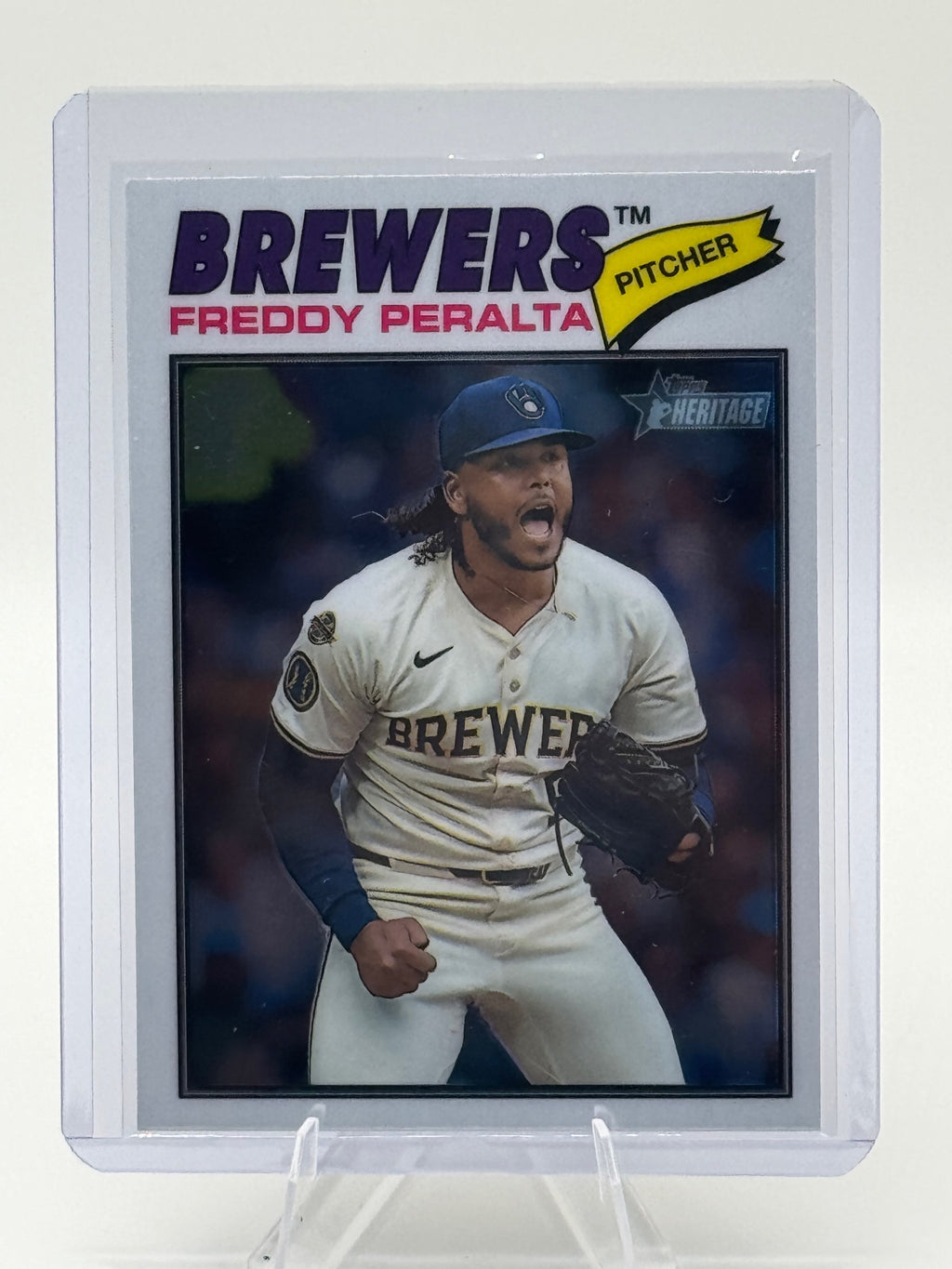 2026 Topps Heritage Freddy Peralta #291 Chrome Milwaukee Brewers Near Mint
