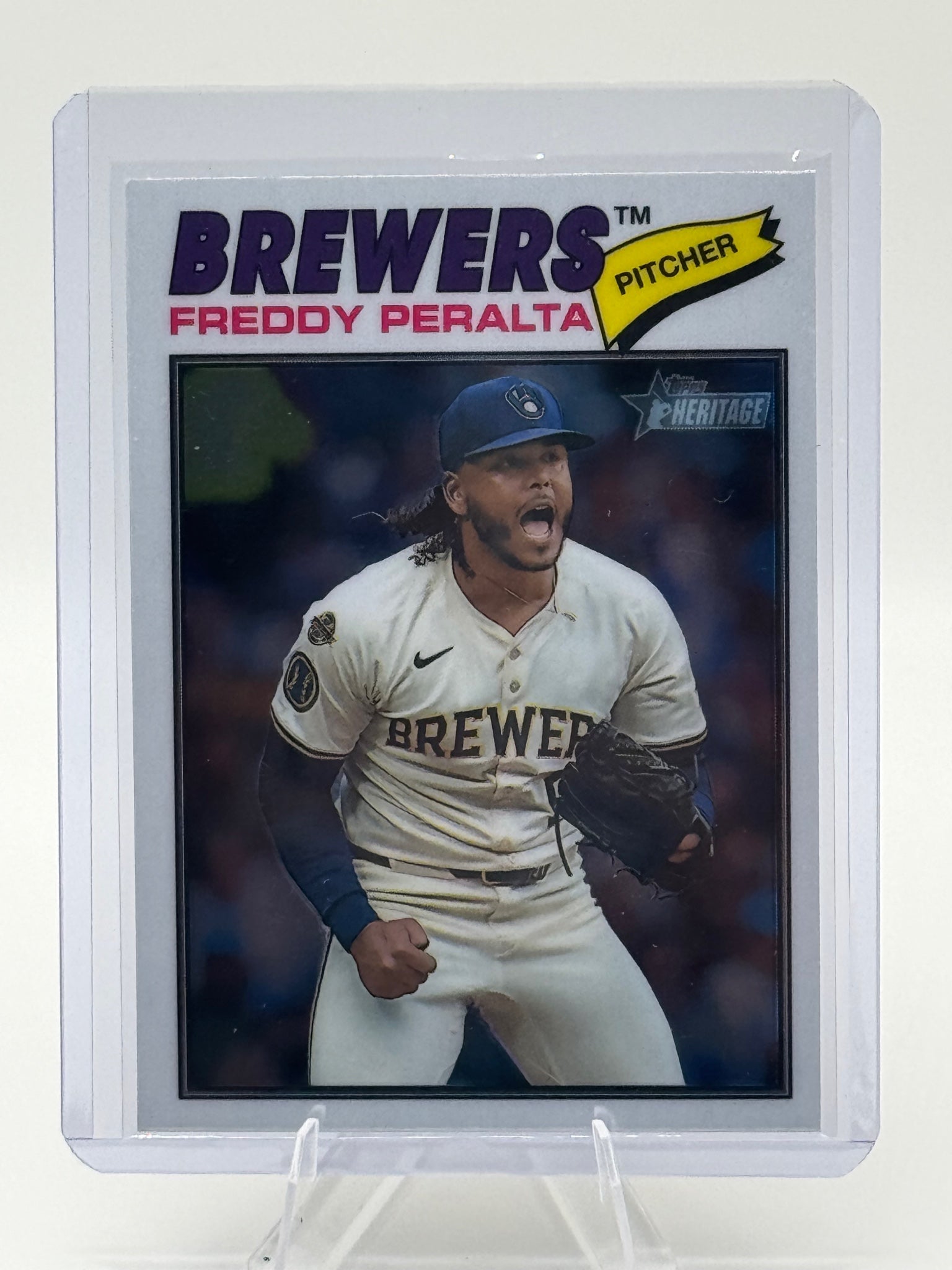 2026 Topps Heritage Freddy Peralta #291 Chrome Milwaukee Brewers Near Mint