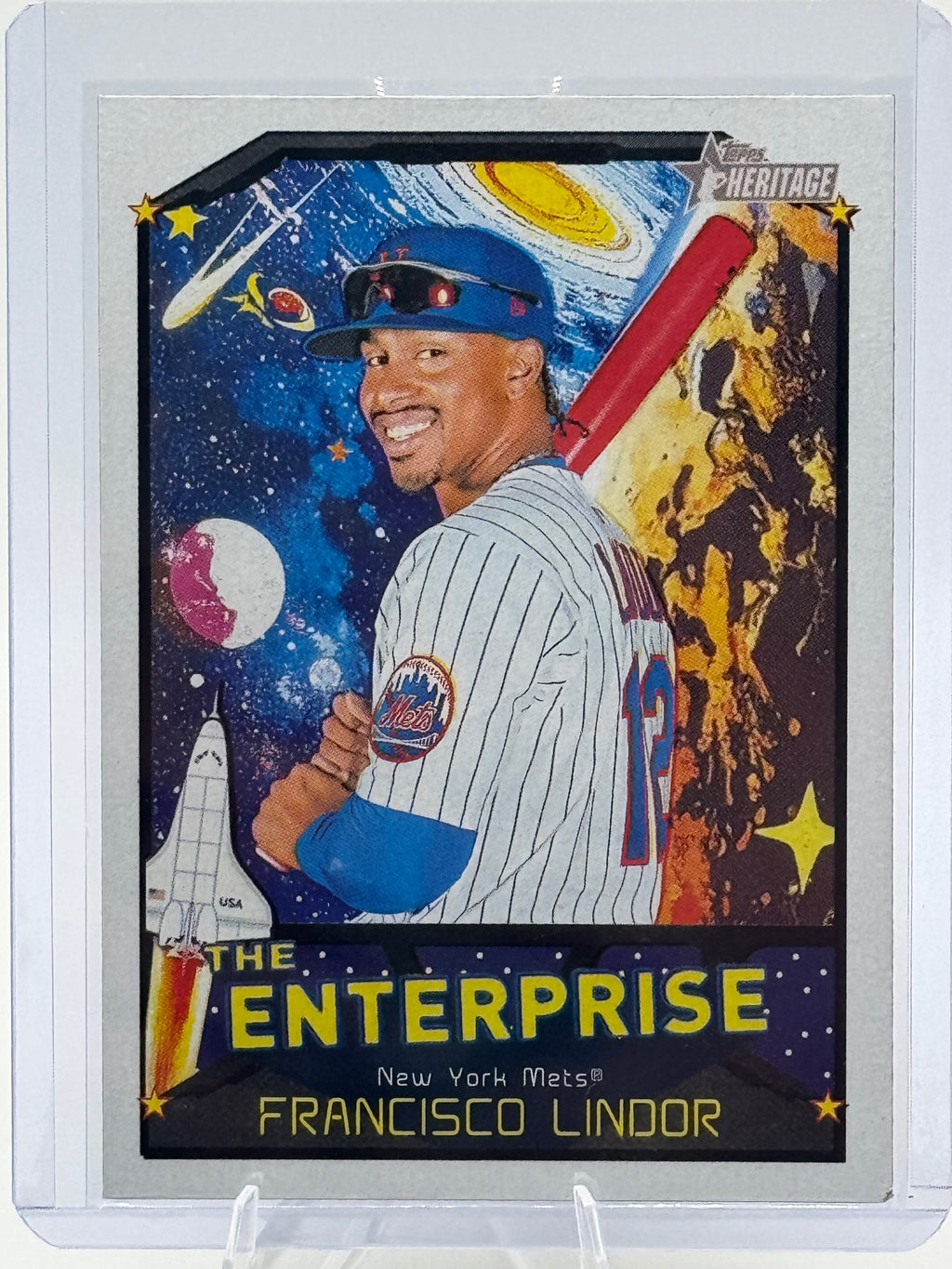 2026 Topps Heritage Francisco Lindor #TE-FL The Enterprise New York Mets NM