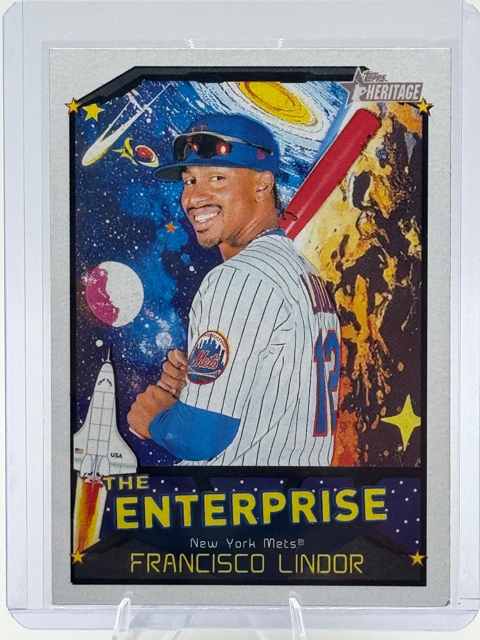 2026 Topps Heritage Francisco Lindor #TE-FL The Enterprise New York Mets NM