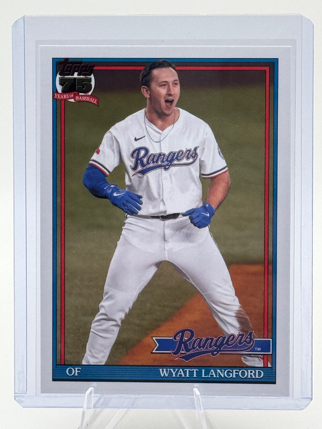 2026 Topps Wyatt Langford #91B2-48 1991 Texas Rangers Near Mint