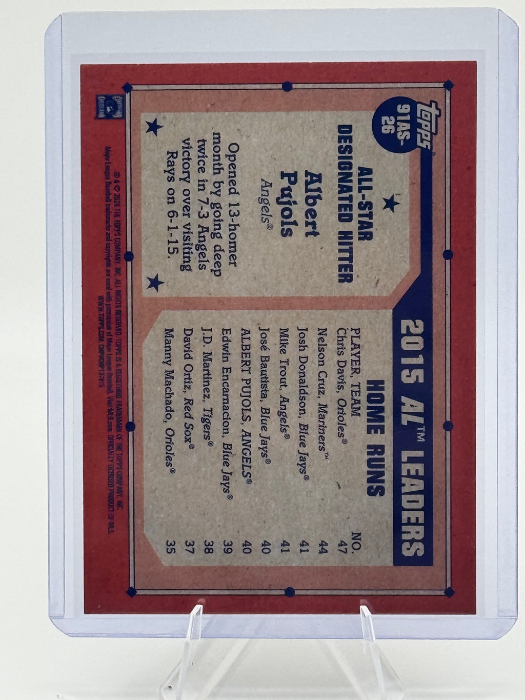 2026 Topps Albert Pujols #91AS-26 1991 All-Stars Los Angeles Angels Near Mint