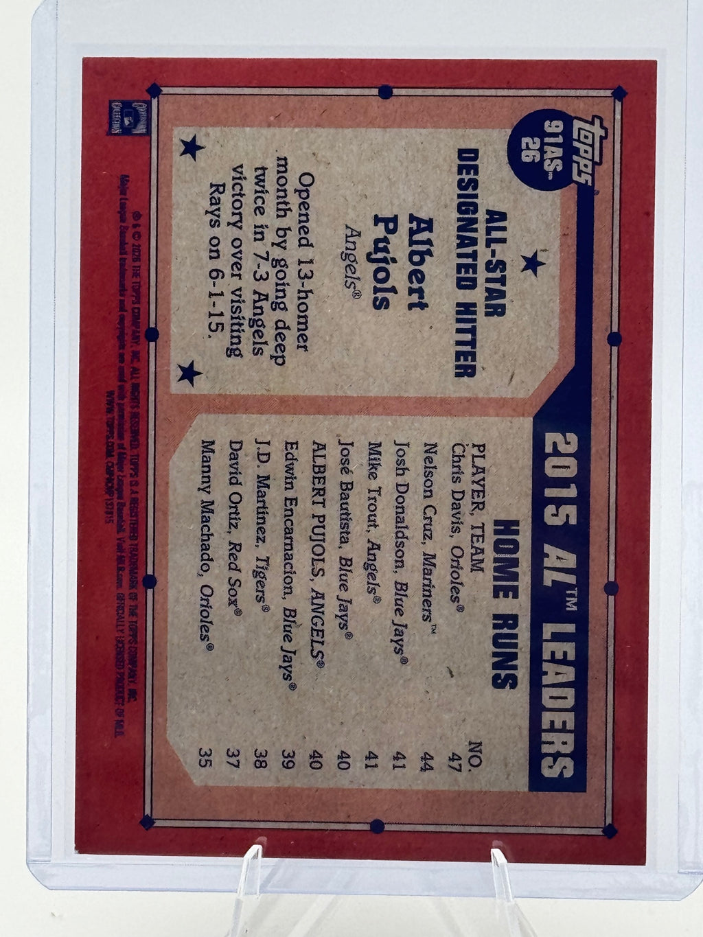 2026 Topps Albert Pujols #91AS-26 1991 All-Stars Los Angeles Angels Near Mini