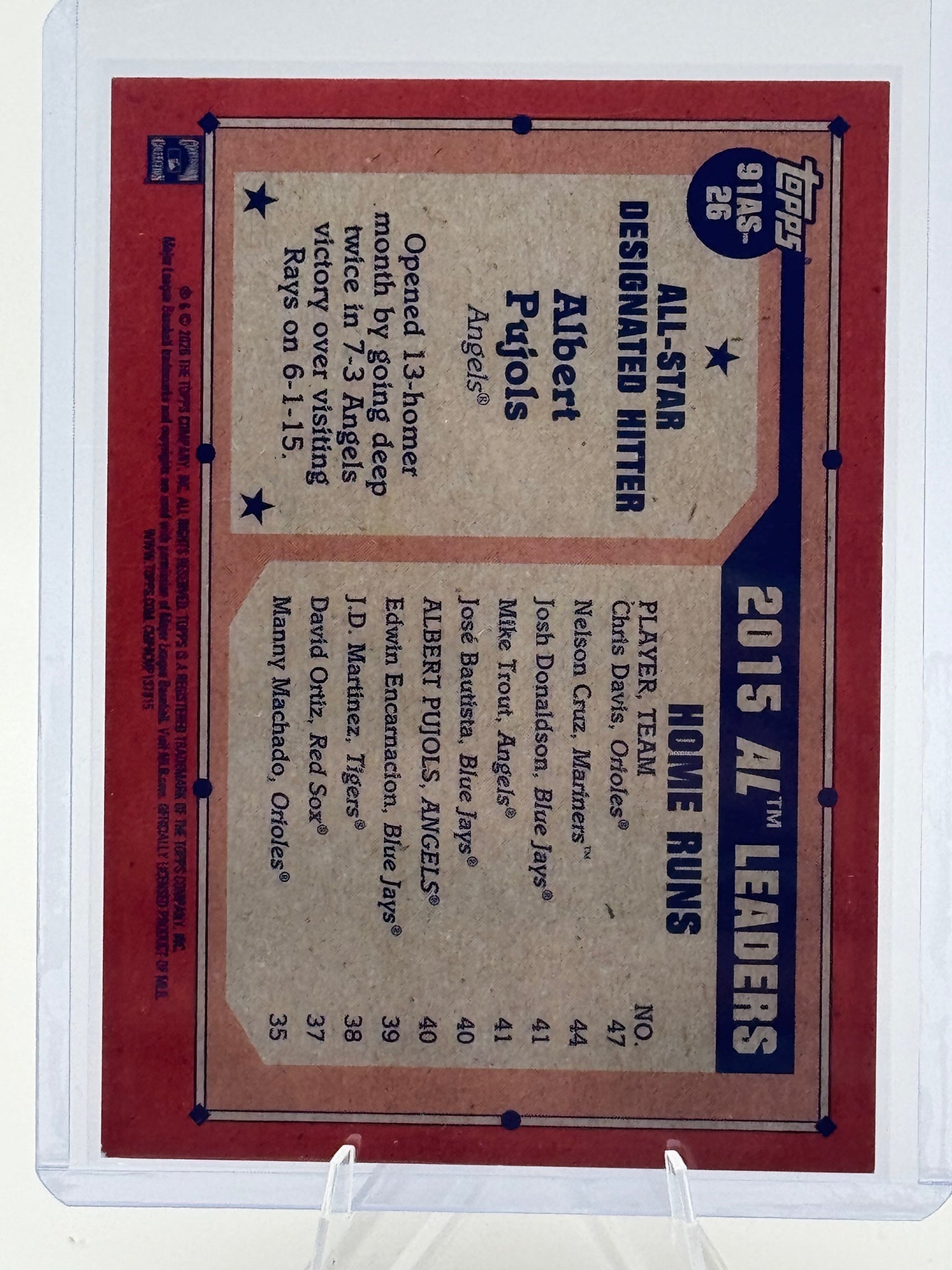 2026 Topps Albert Pujols #91AS-26 1991 All-Stars Los Angeles Angels Near Mini