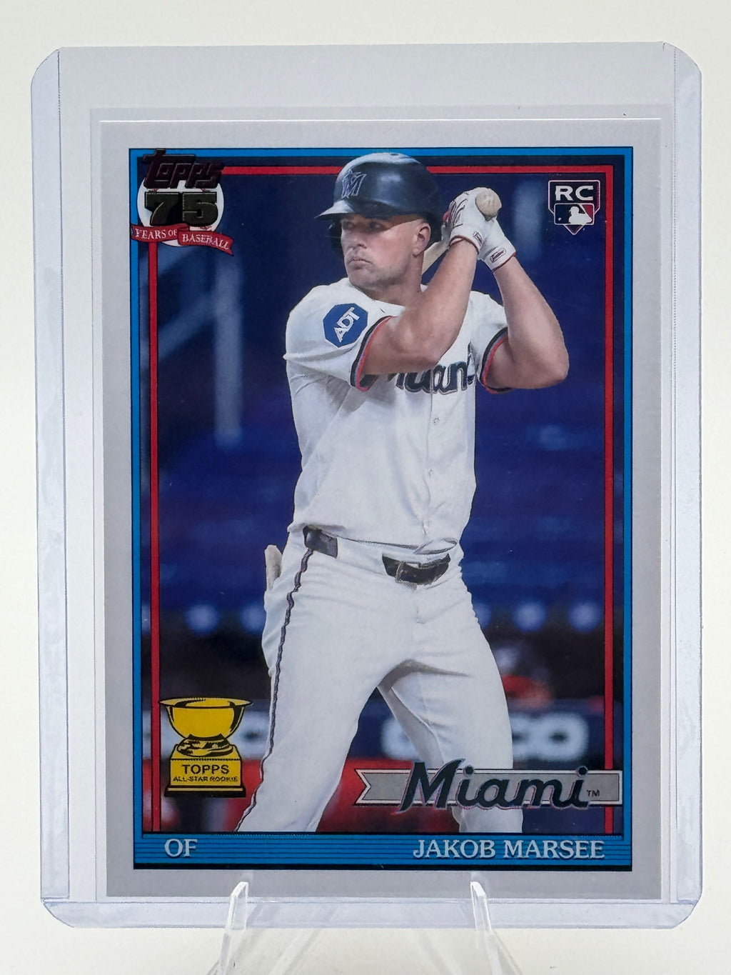 2026 Topps Jakob Marsee #91B2-45 1991 Miami Marlins Near Mint