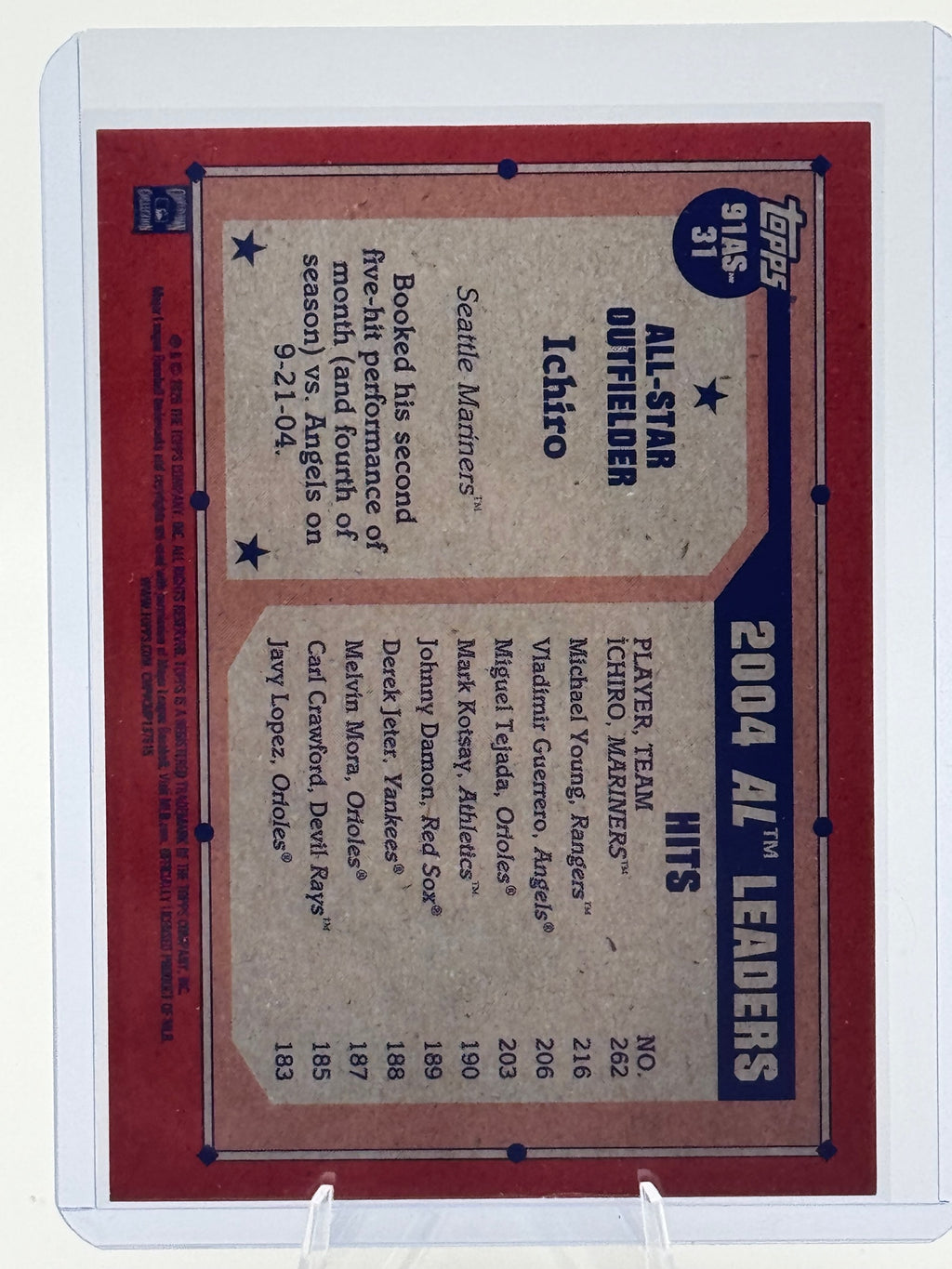 2026 Topps Ichiro #91AS-31 1991 All-Stars Crackle Seattle Mariners NM