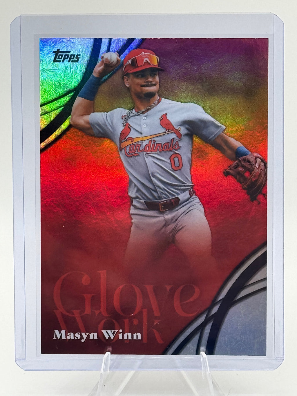 2026 Topps Masyn Winn #GW-59 Glove Work Pink Foil St. Louis Cardinals Near Mint