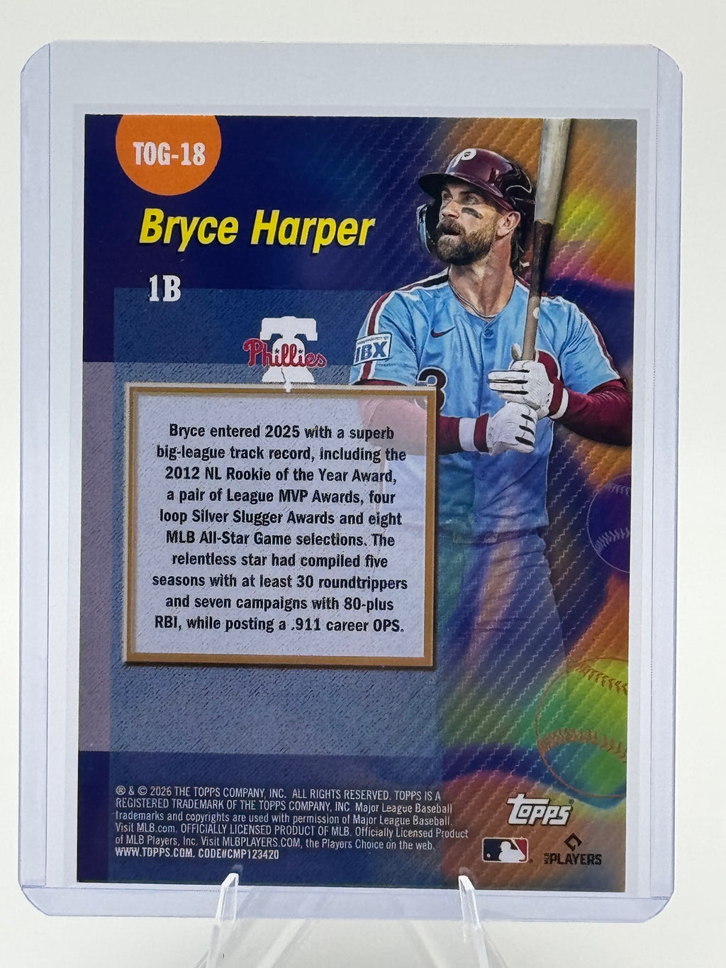 2026 Topps Bryce Harper #TOG-18 Titans of the Game Philadelphia Phillies NM