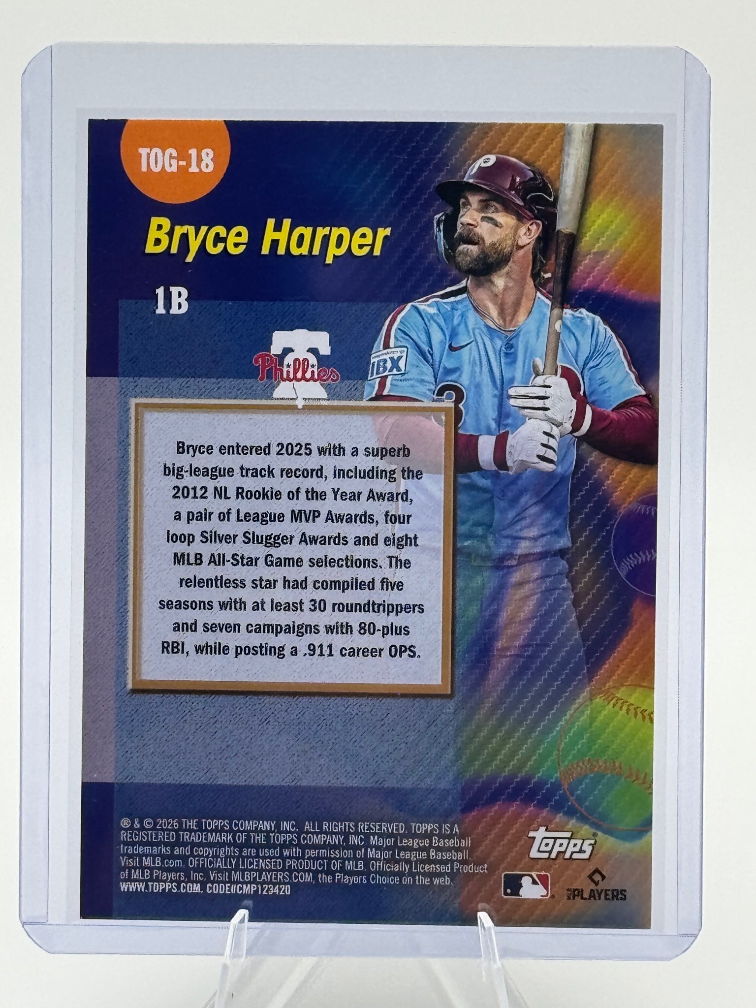 2026 Topps Bryce Harper #TOG-18 Titans of the Game Philadelphia Phillies NM