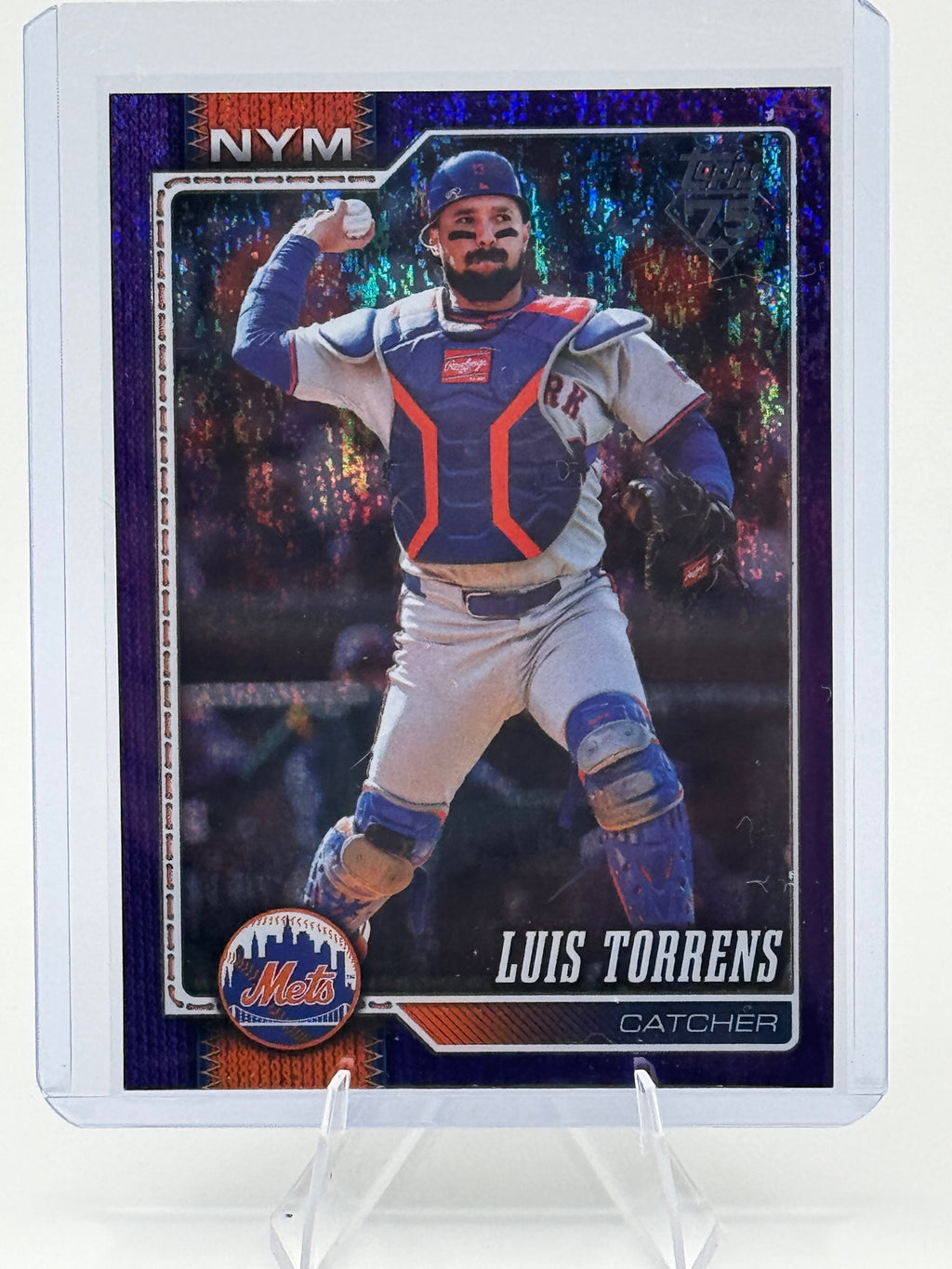 2026 Topps Luis Torrens #480 Purple Rainbow Foil /250 New York Mets Near Mint