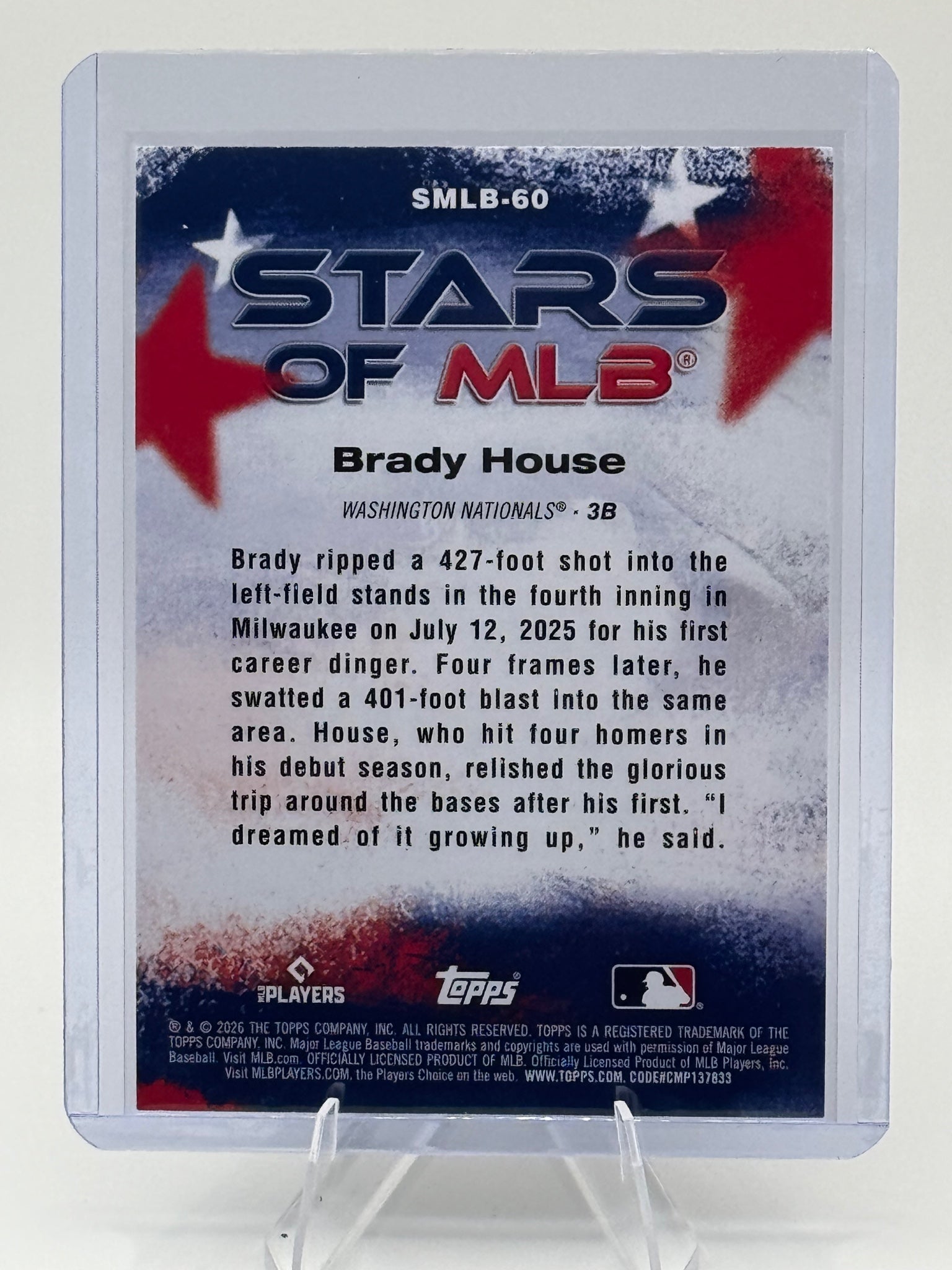 2026 Topps Brady House #SMLB-60 Stars of MLB Washington Nationals Near Mint