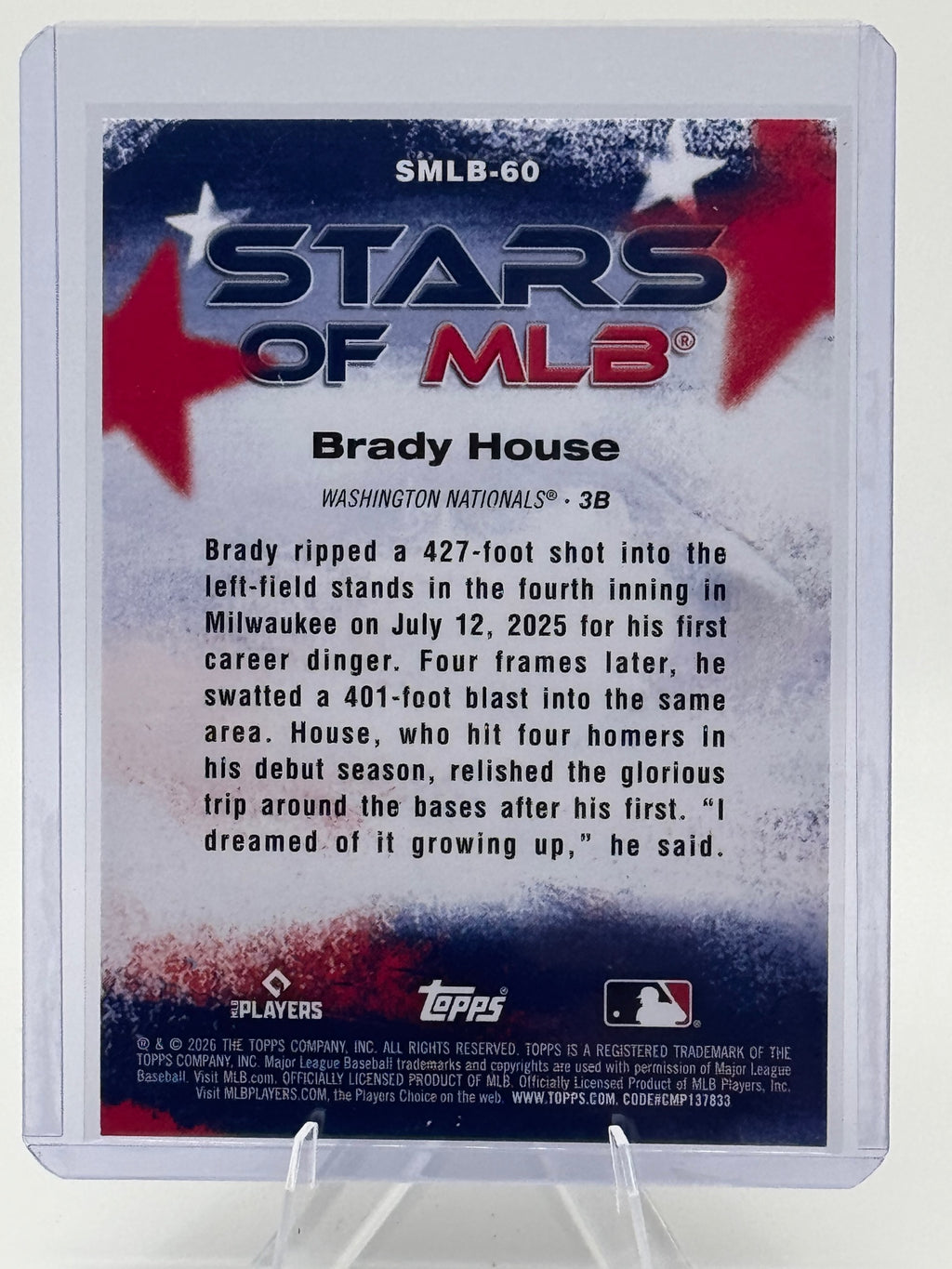 2026 Topps Brady House #SMLB-60 Stars of MLB Washington Nationals Near Mint
