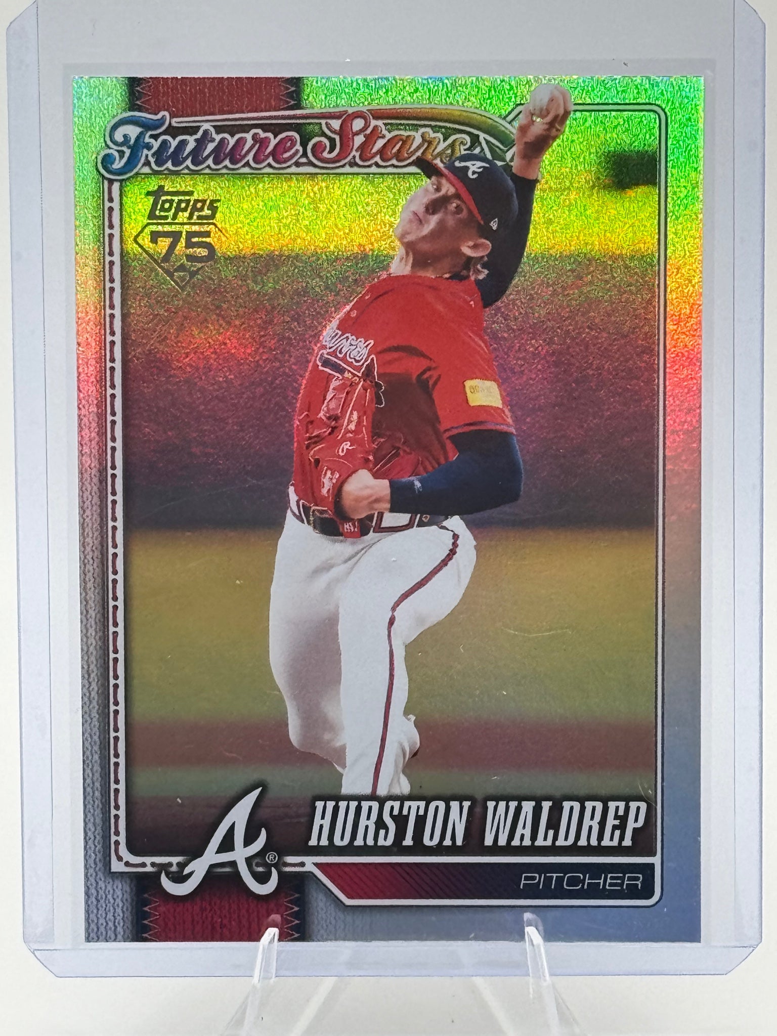 2026 Topps Hurston Waldrep #407 Rainbow Foil Atlanta Braves Near Mint
