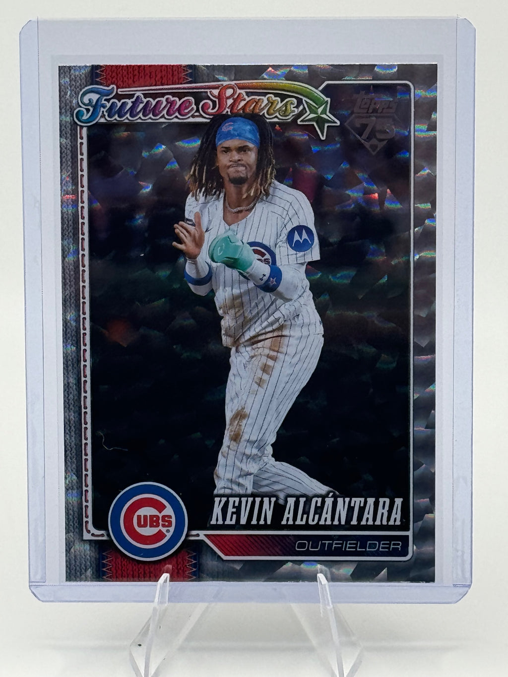 2026 Topps Kevin Alcántara #374 Silver Crackle Foil Chicago Cubs Near Mint