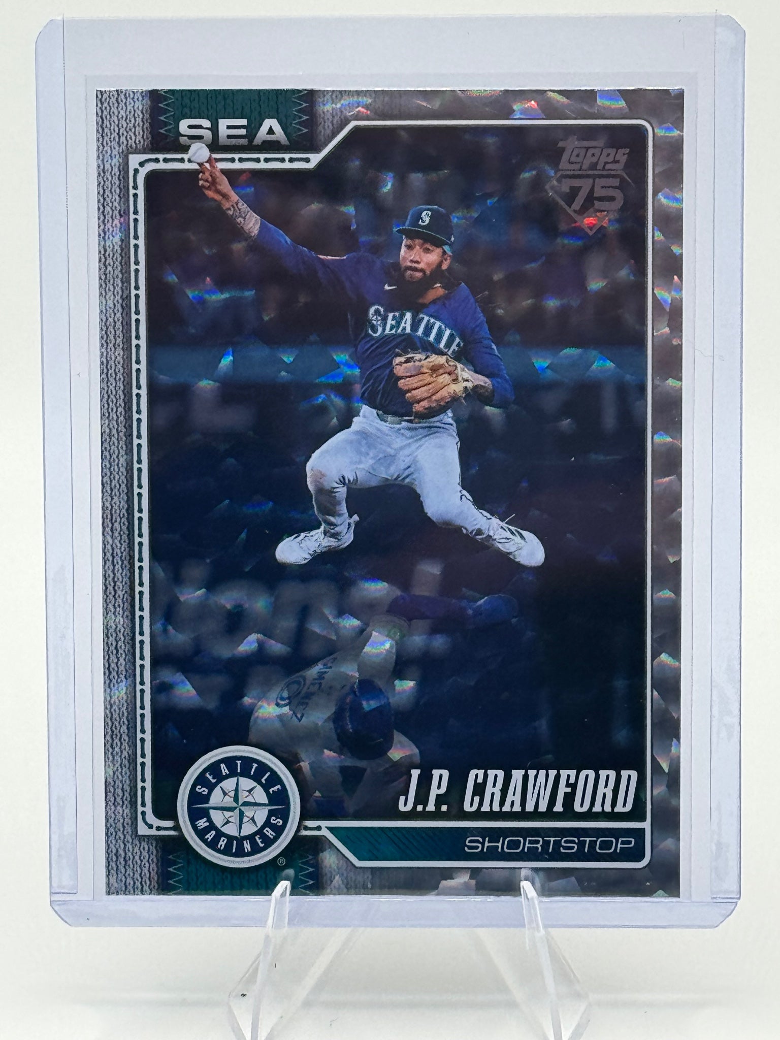 2026 Topps J.P. Crawford #471 Silver Crackle Foil Seattle Mariners Near Mint