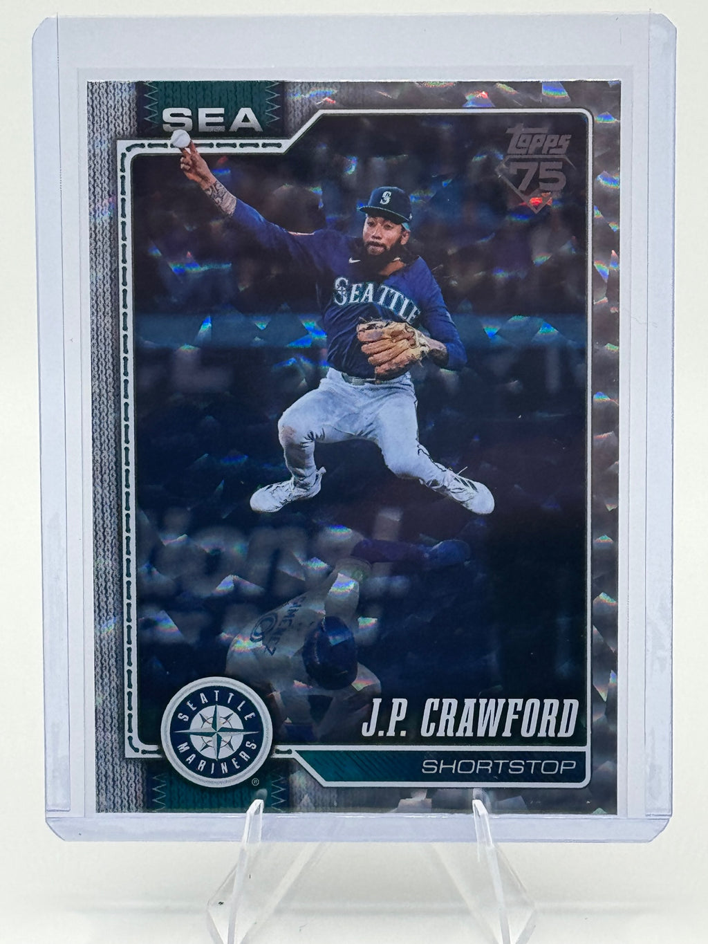 2026 Topps J.P. Crawford #471 Silver Crackle Foil Seattle Mariners Near Mint