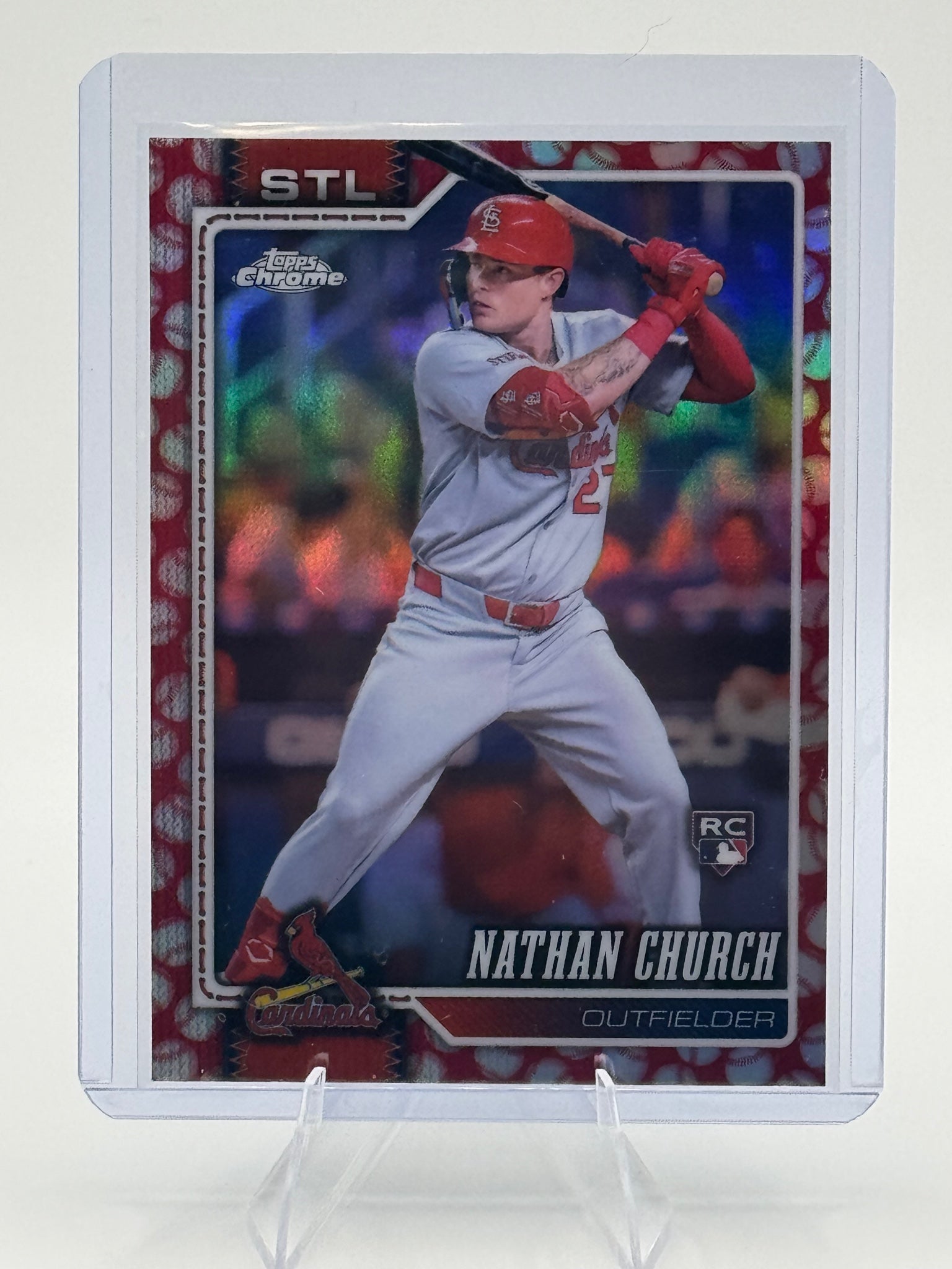 2026 Topps Chrome Nathan Church #192 Baseball Seams Refractors Cardinals NM