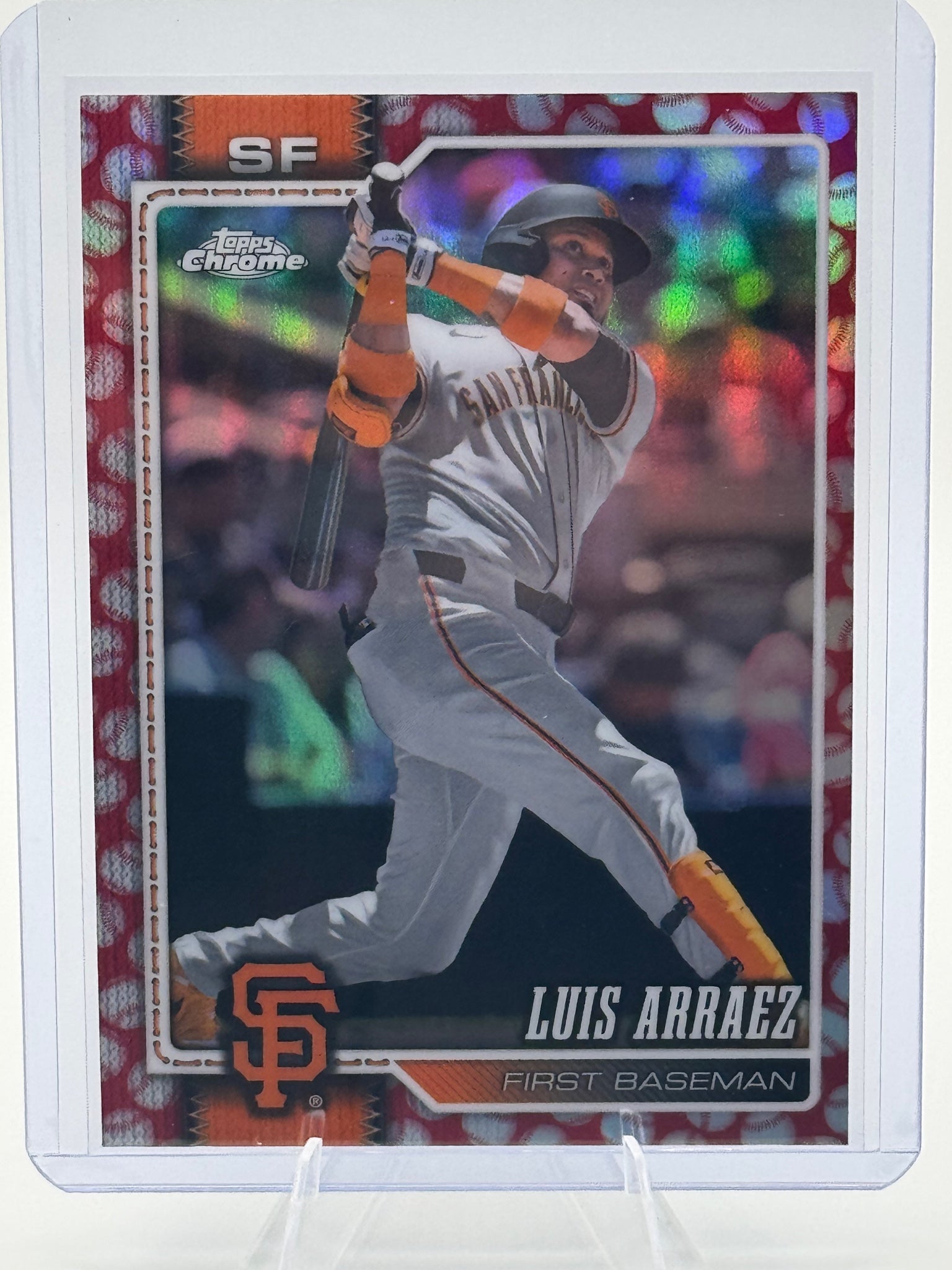2026 Topps Chrome Luis Arraez #168 Baseball Seams Refractors Giants NM