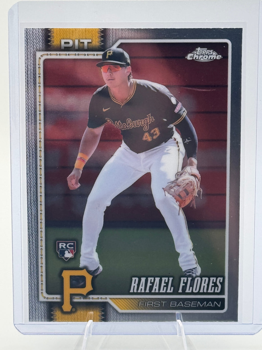 2026 Topps Chrome Rafael Flores #185 Pittsburgh Pirates Near Mint or Better