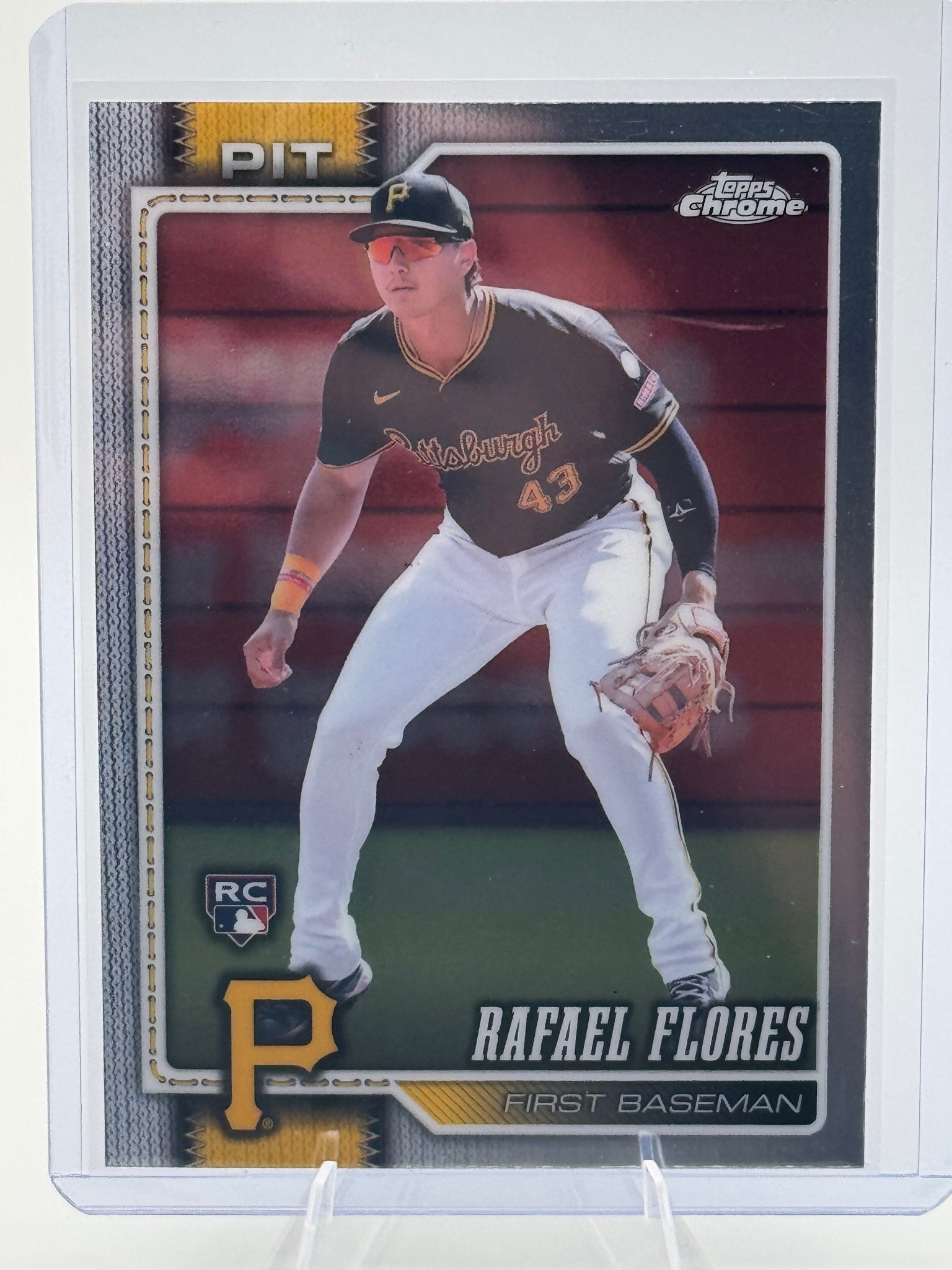 2026 Topps Chrome Rafael Flores #185 Pittsburgh Pirates Near Mint or Better