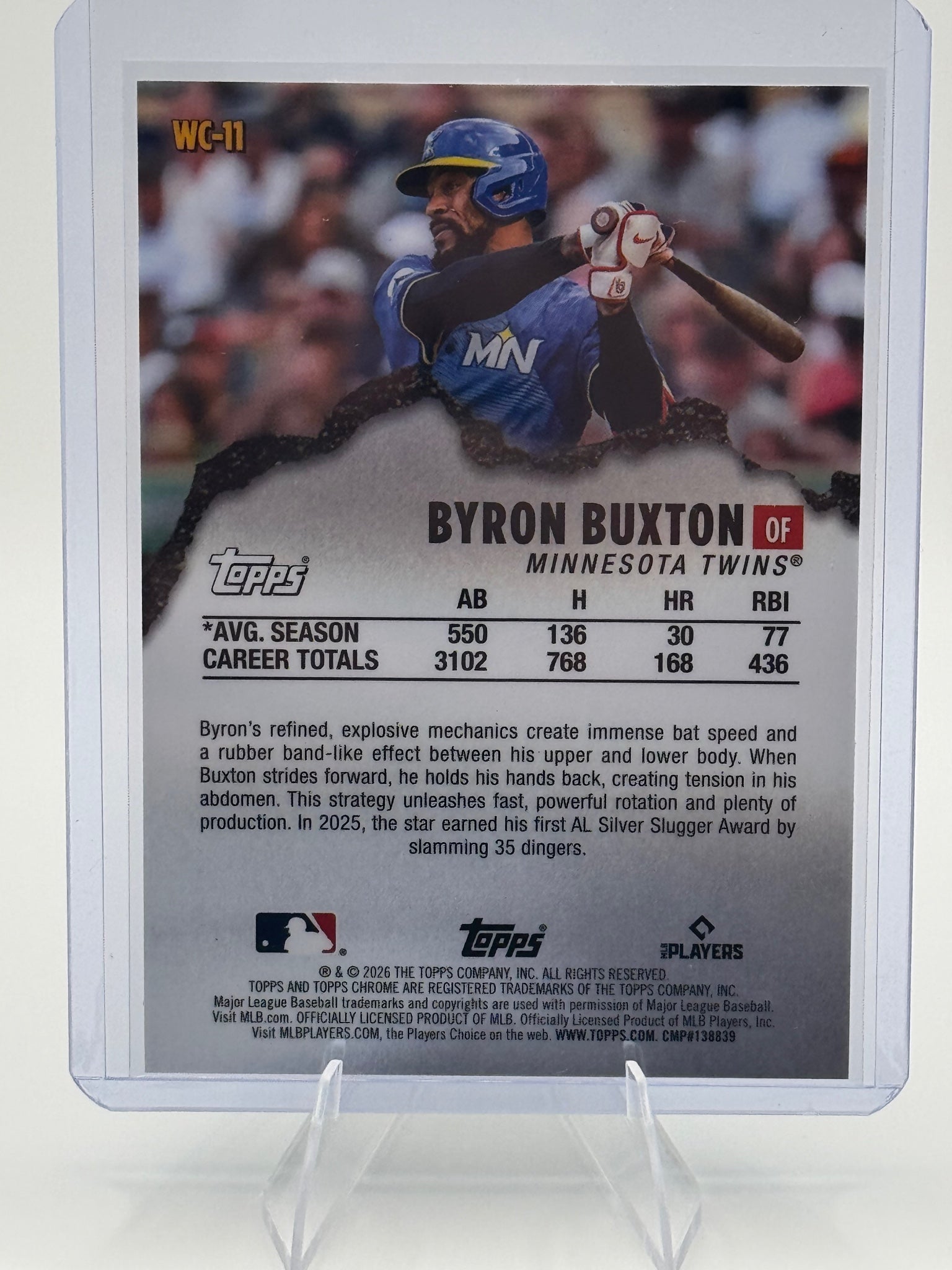 2026 Topps Chrome Byron Buxton #WC-11 Wrecking Crew Minnesota Twins NM