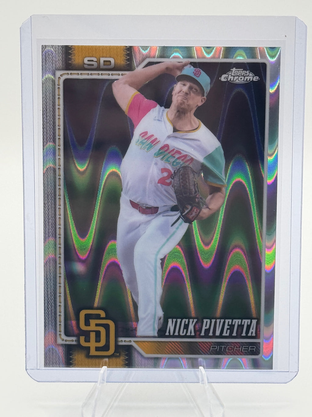 2026 Topps Chrome Nick Pivetta #96 Raywave Refractors San Diego Padres NM