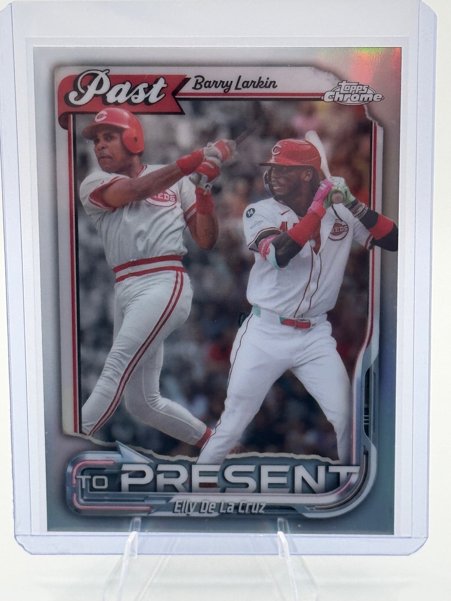 2026 Topps Chrome Barry Larkin / Elly De La Cruz #PTP-5 Past to Present Reds NM