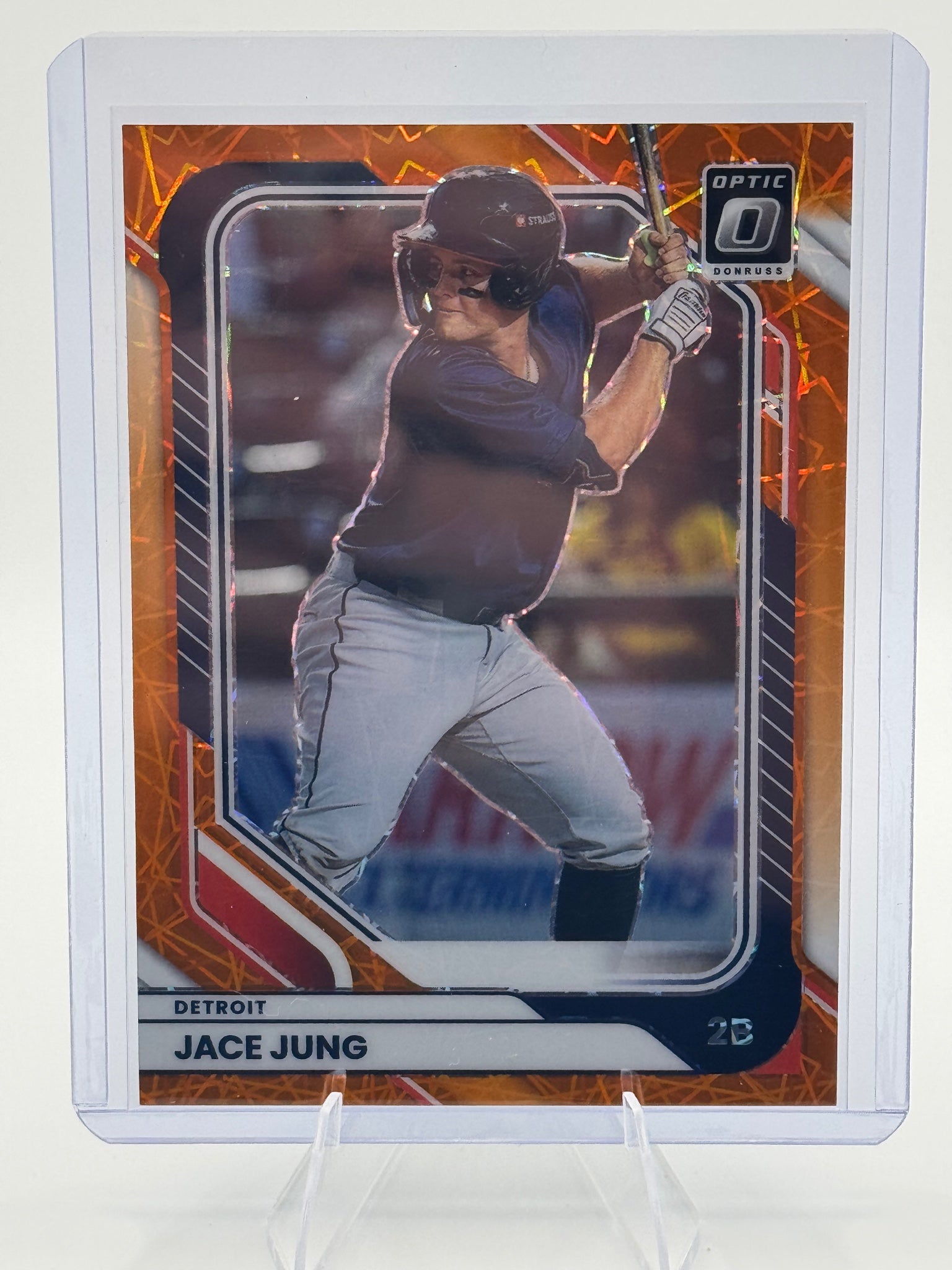 2026 Donruss Jace Jung #40 Optic Orange Velocity Detroit Tigers Near Mint