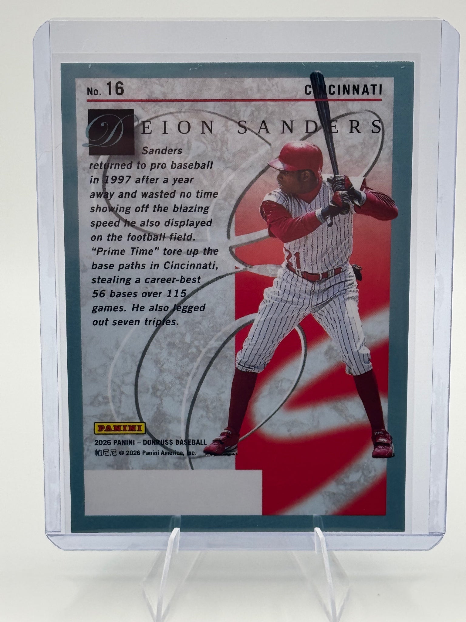 2026 Donruss Deion Sanders #16 Elite Series Cincinnati Reds Near Mint or Better