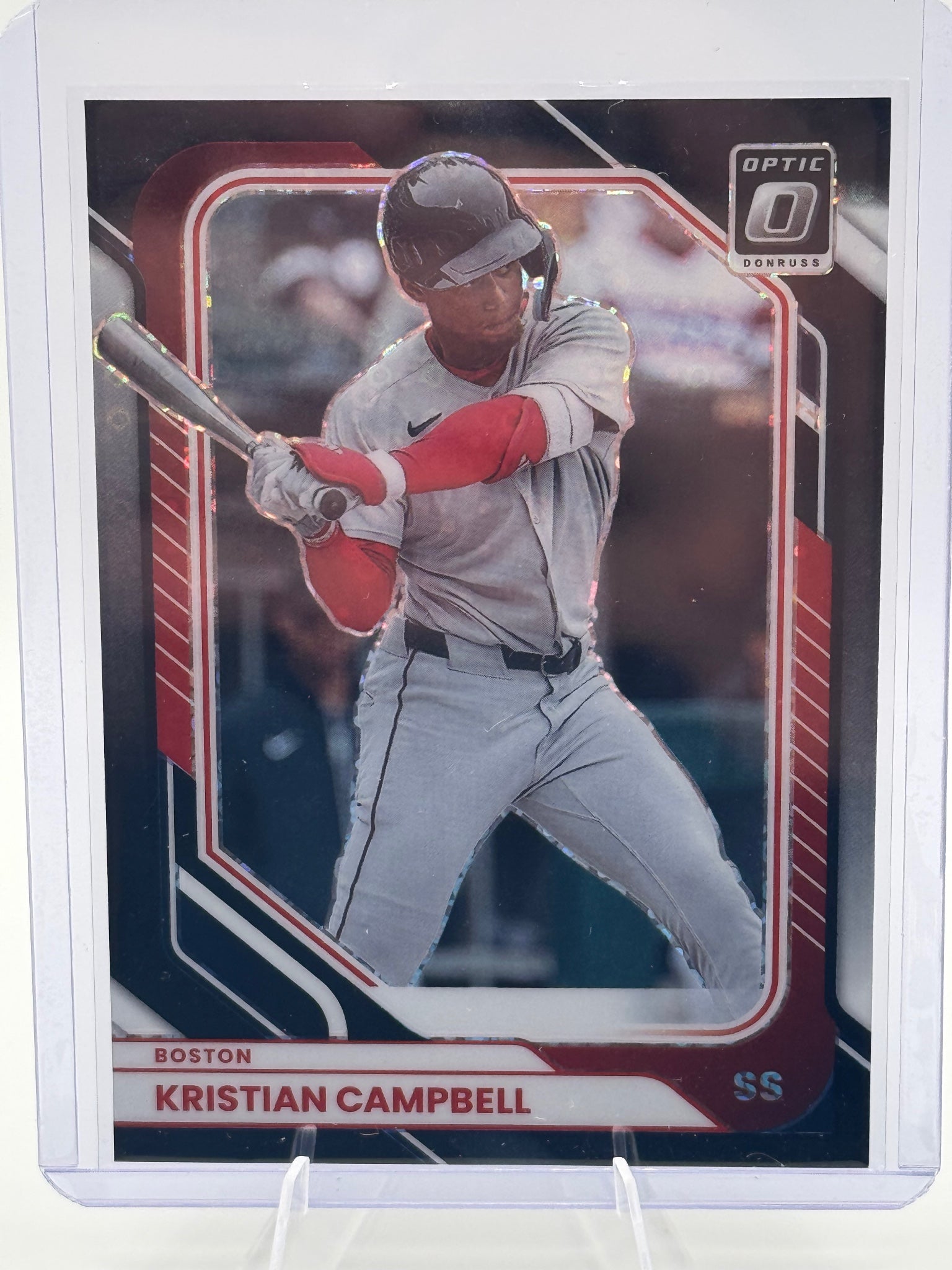 2026 Donruss Kristian Campbell #89 Optic Black Pandora Boston Red Sox Near Mint