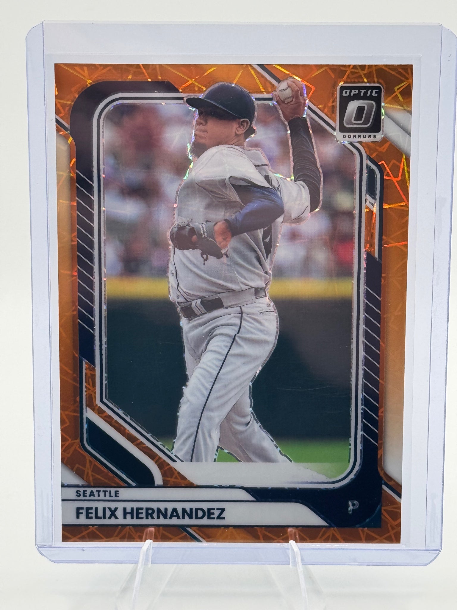 2026 Donruss Felix Hernandez #41 Optic Orange Velocity Seattle Mariners NM