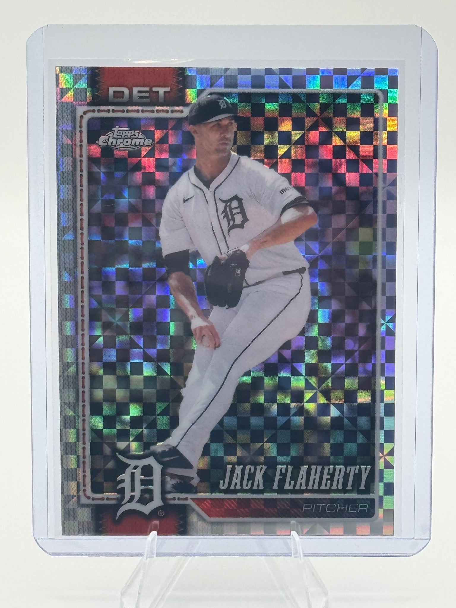 2026 Topps Chrome Jack Flaherty #14 X-Fractors Detroit Tigers Near Mint