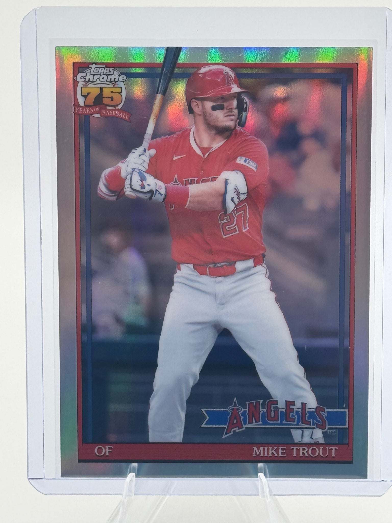 2026 Topps Chrome Mike Trout #91CB-6 1991 Los Angeles Angels NM