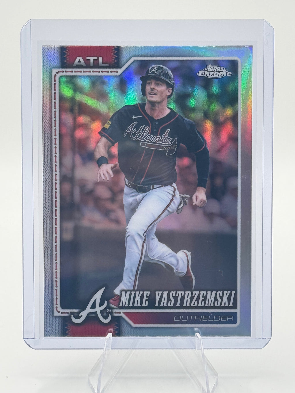 2026 Topps Chrome Mike Yastrzemski #178 Refractors Atlanta Braves Near Mint