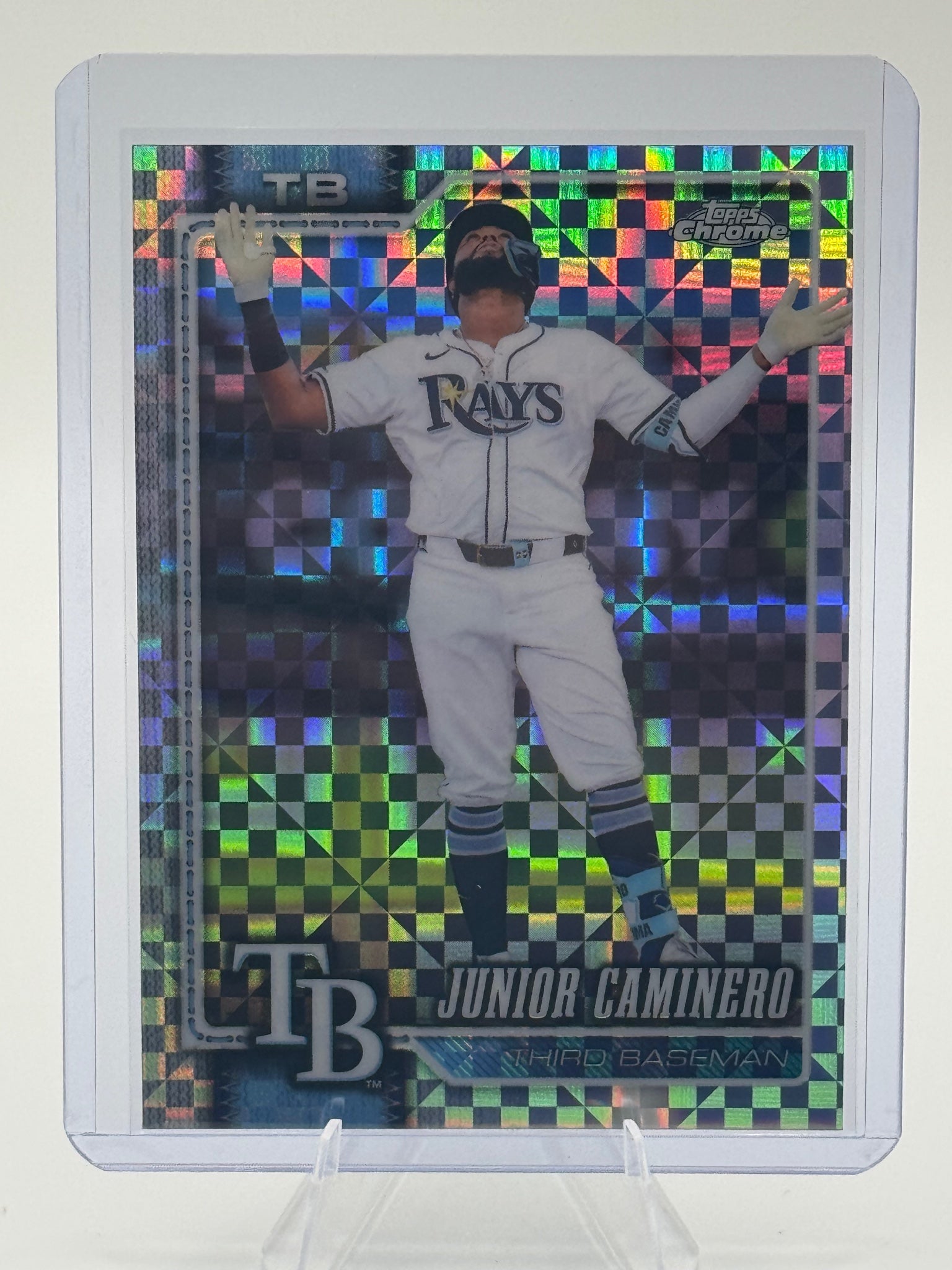 2026 Topps Chrome Junior Caminero #130 X-Fractors Tampa Bay Rays Near Mint