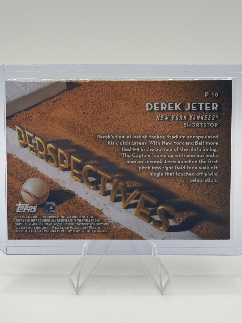 2026 Topps Chrome Derek Jeter #P-10 Perspectives New York Yankees Near Mint