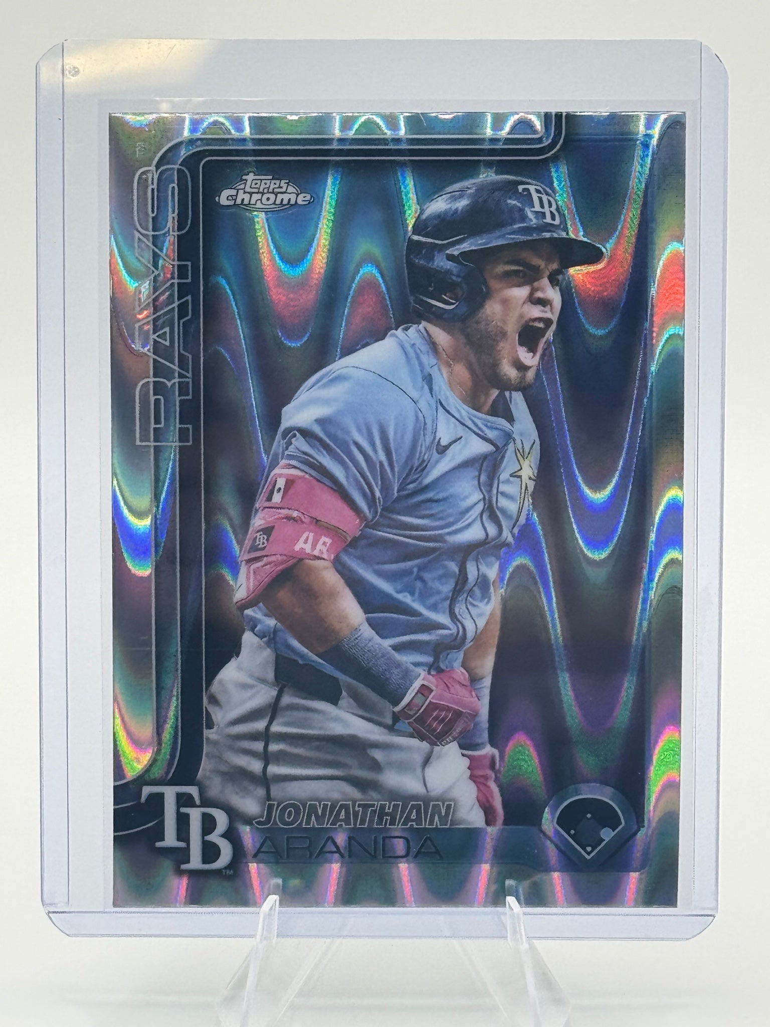 2025 Topps Chrome Update Jonathan Aranda #USC68 RayWave Refractor Rays NM