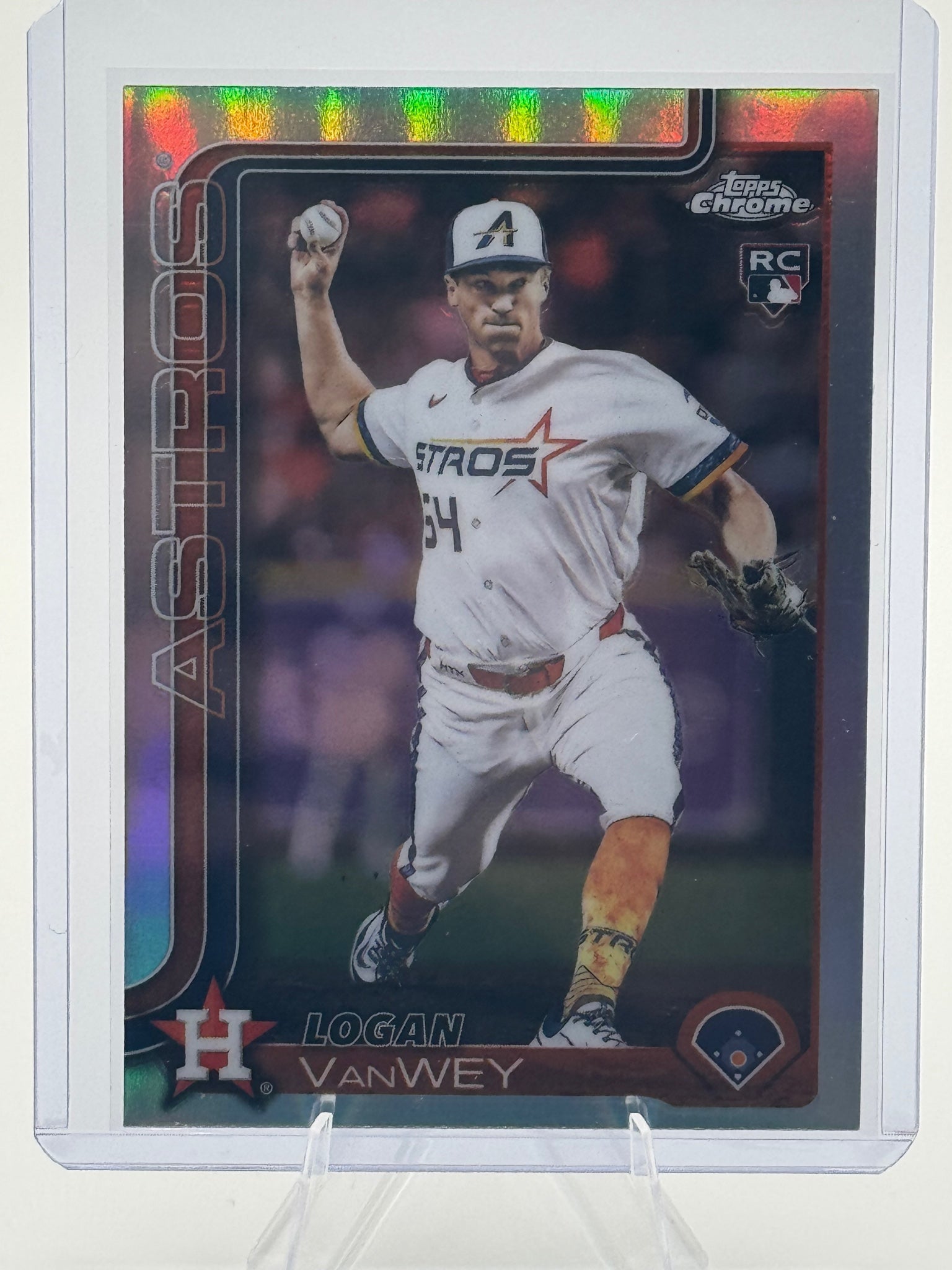 2025 Topps Update Logan VanWey #US117 Rainbow Foil Houston Astros NM