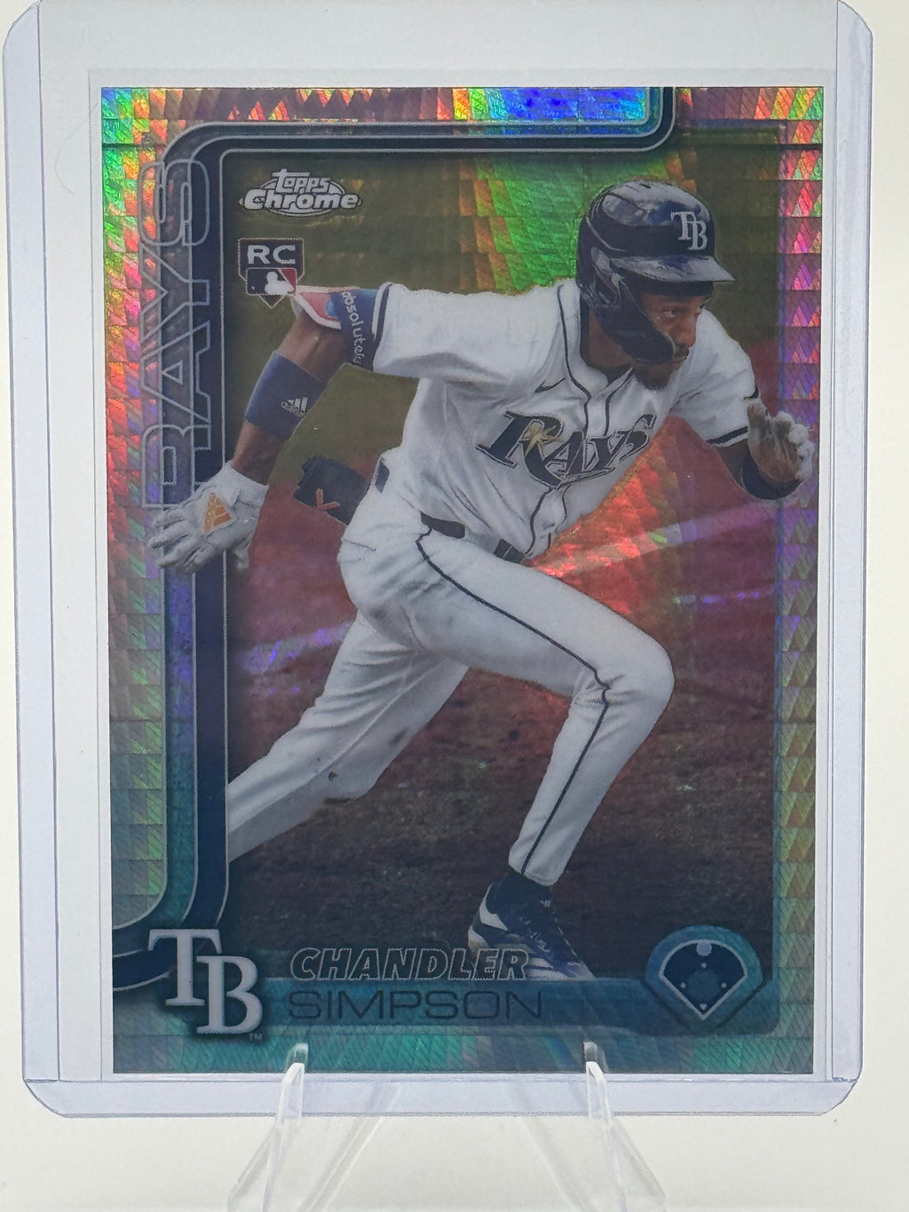 2025 Topps Chrome Update Chandler Simpson #USC179 Prism Refractors Rays NM