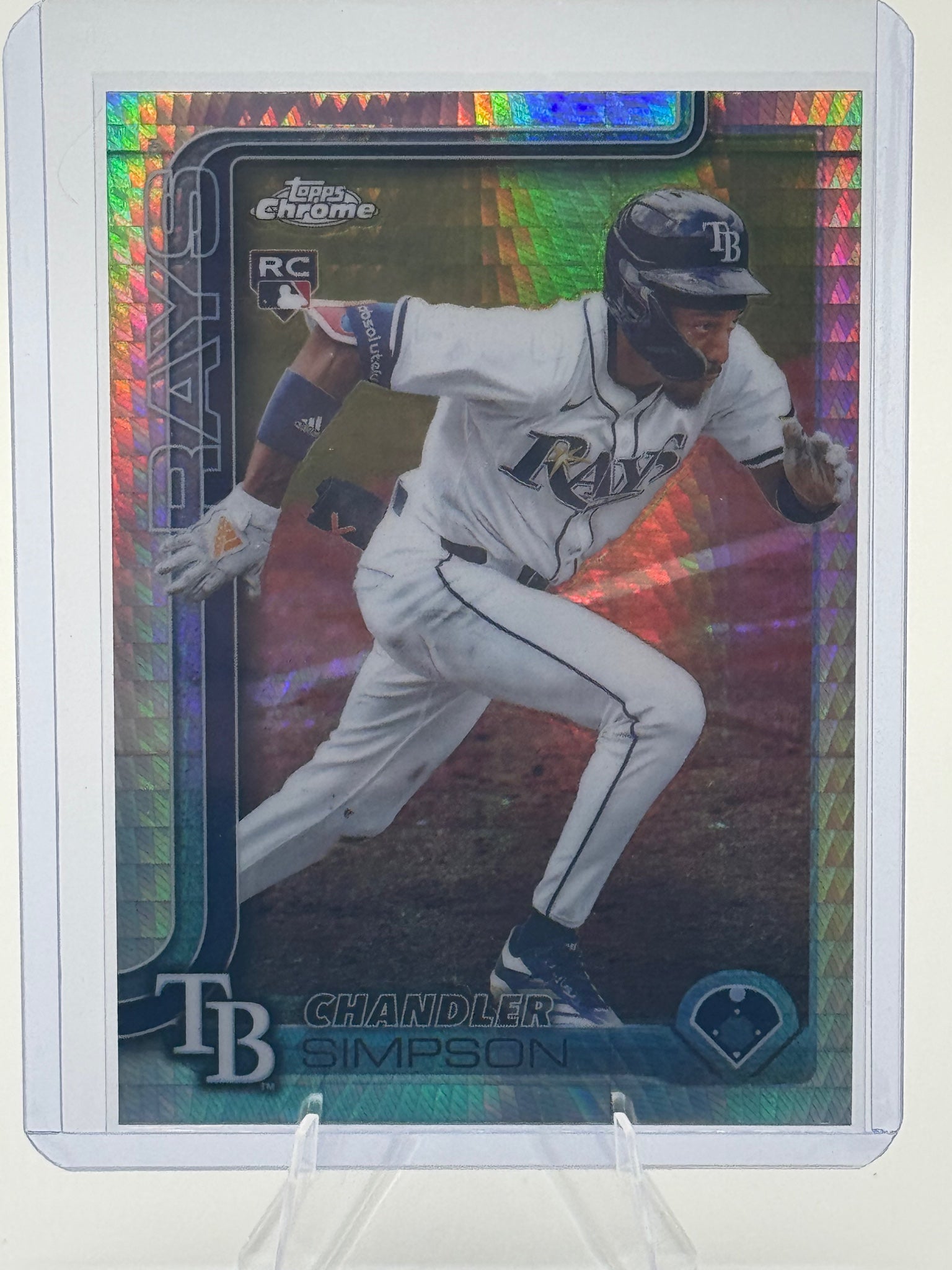 2025 Topps Chrome Update Chandler Simpson #USC179 Prism Refractors Rays NM
