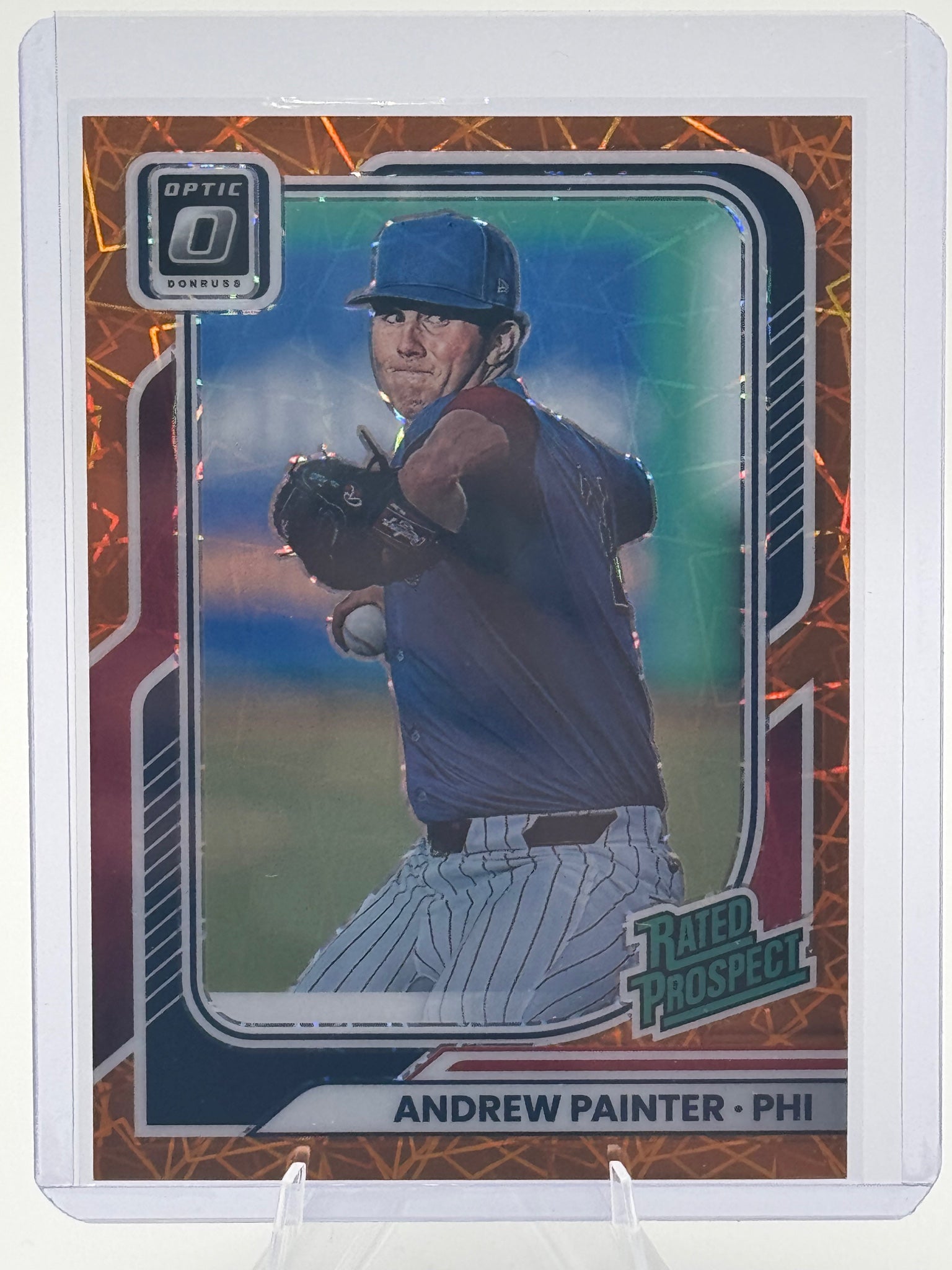 2026 Donruss Andrew Painter #118 Optic Orange Velocity Philadelphia Phillies NM