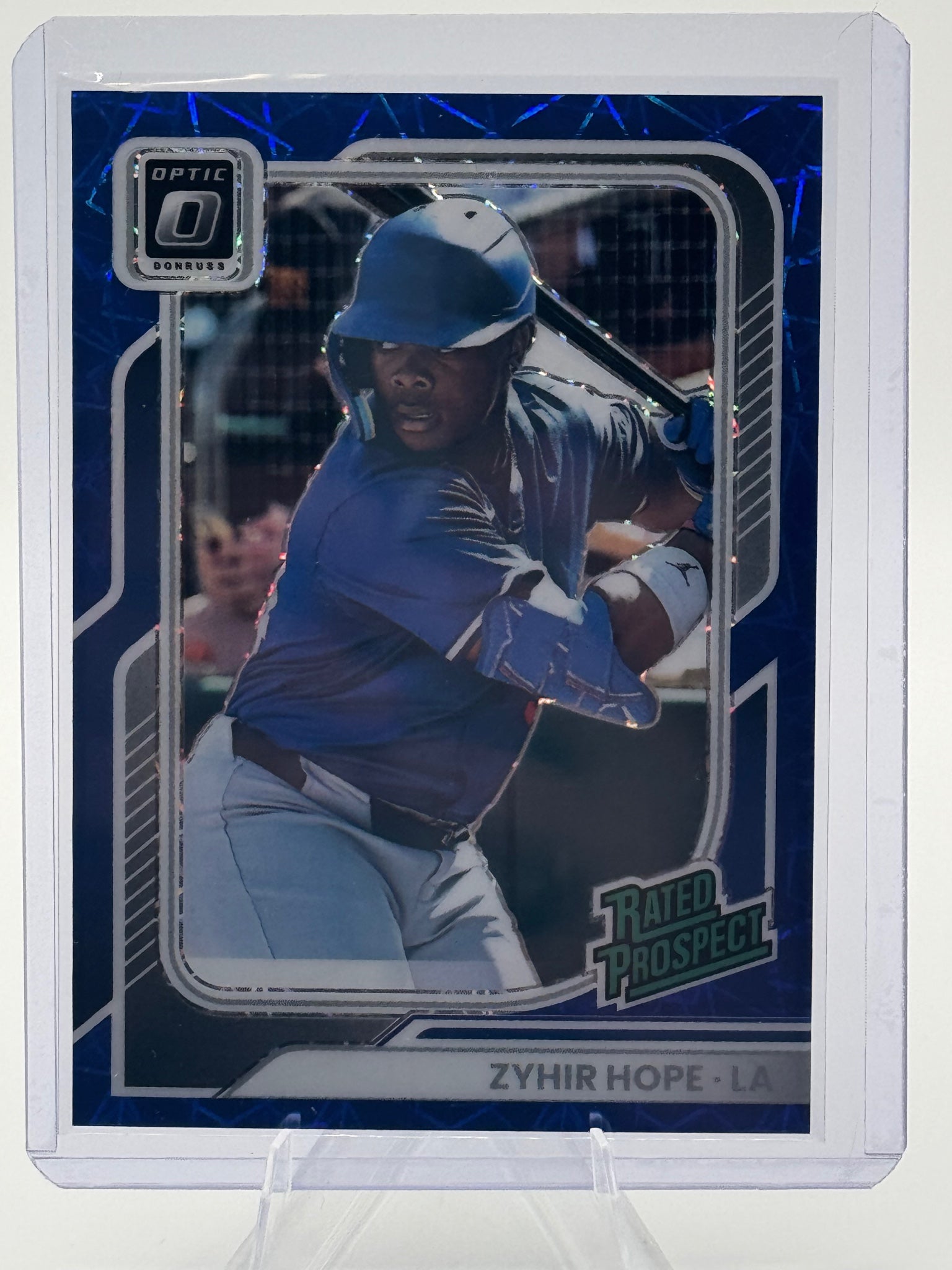 2026 Donruss Zyhir Hope #182 Optic Blue Velocity Los Angeles Dodgers Near Mint