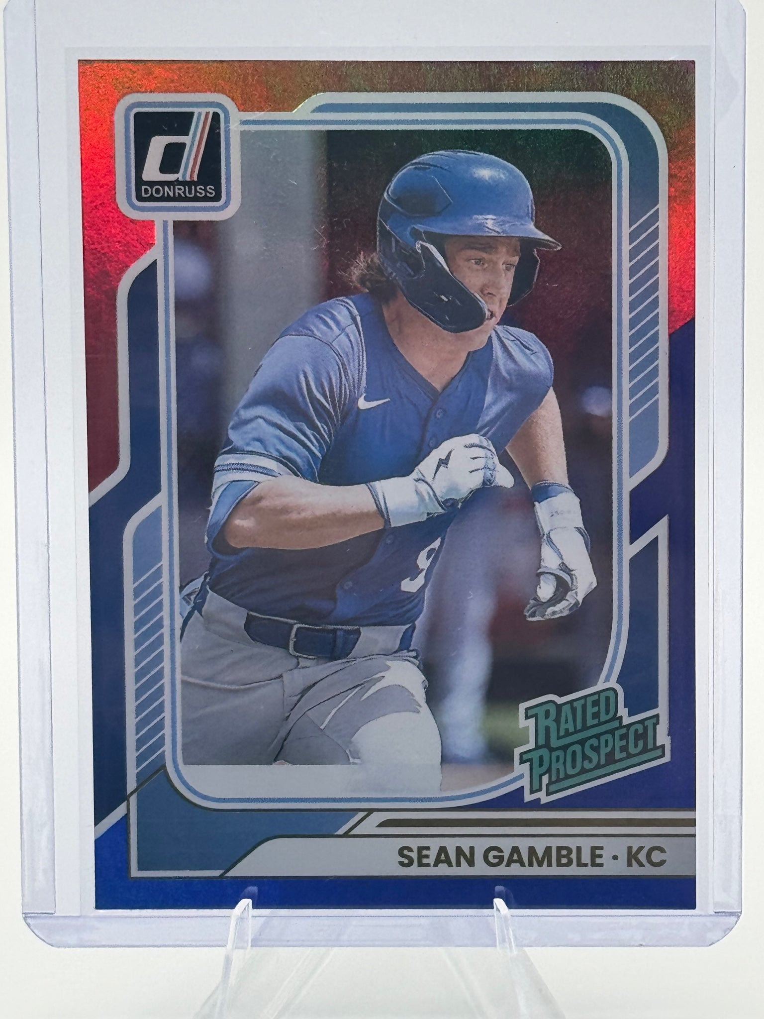 2026 Donruss Sean Gamble #108 Red and Blue Kansas City Royals Near Mint