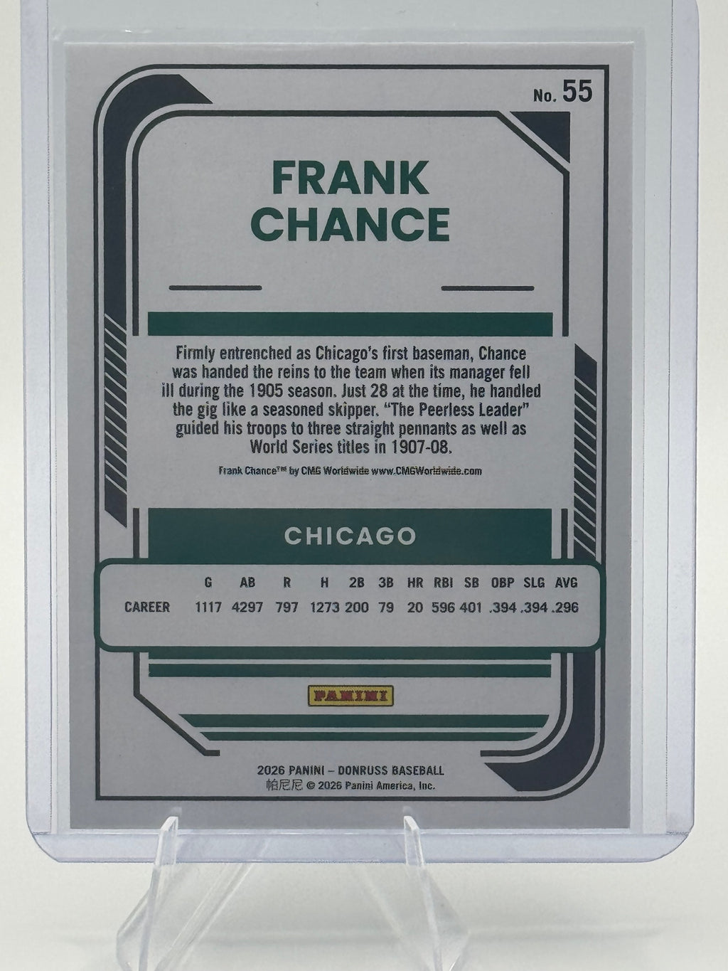 2026 Donruss Frank Chance #55 Liberty Chicago Cubs Near Mint or Better