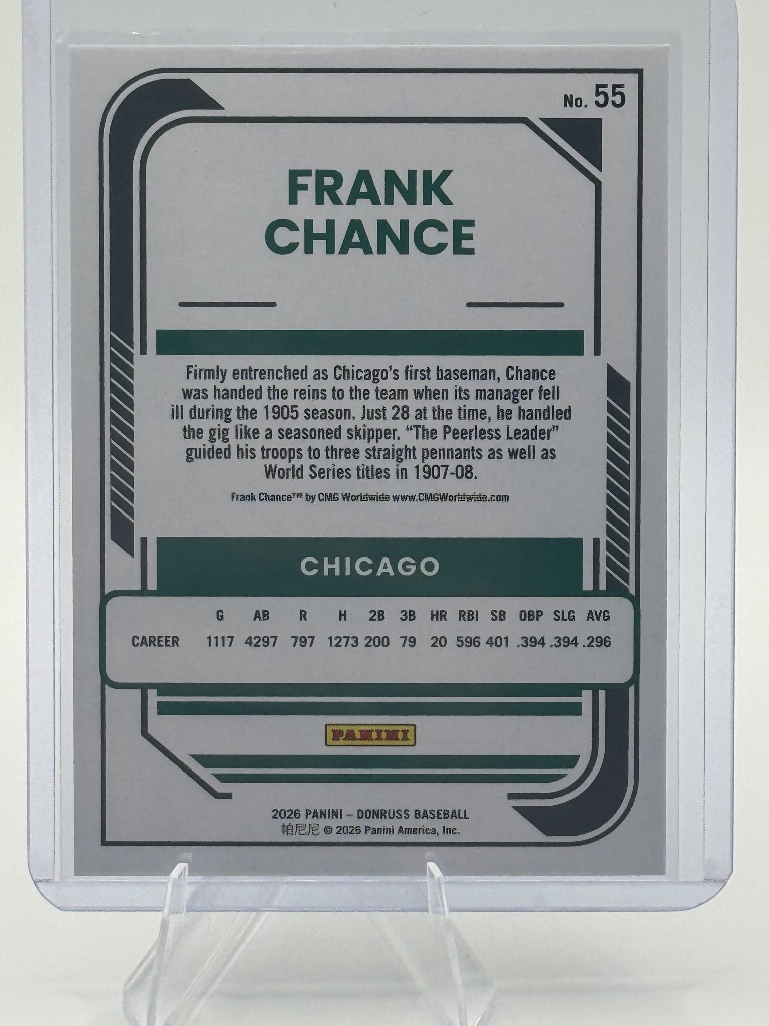 2026 Donruss Frank Chance #55 Liberty Chicago Cubs Near Mint or Better