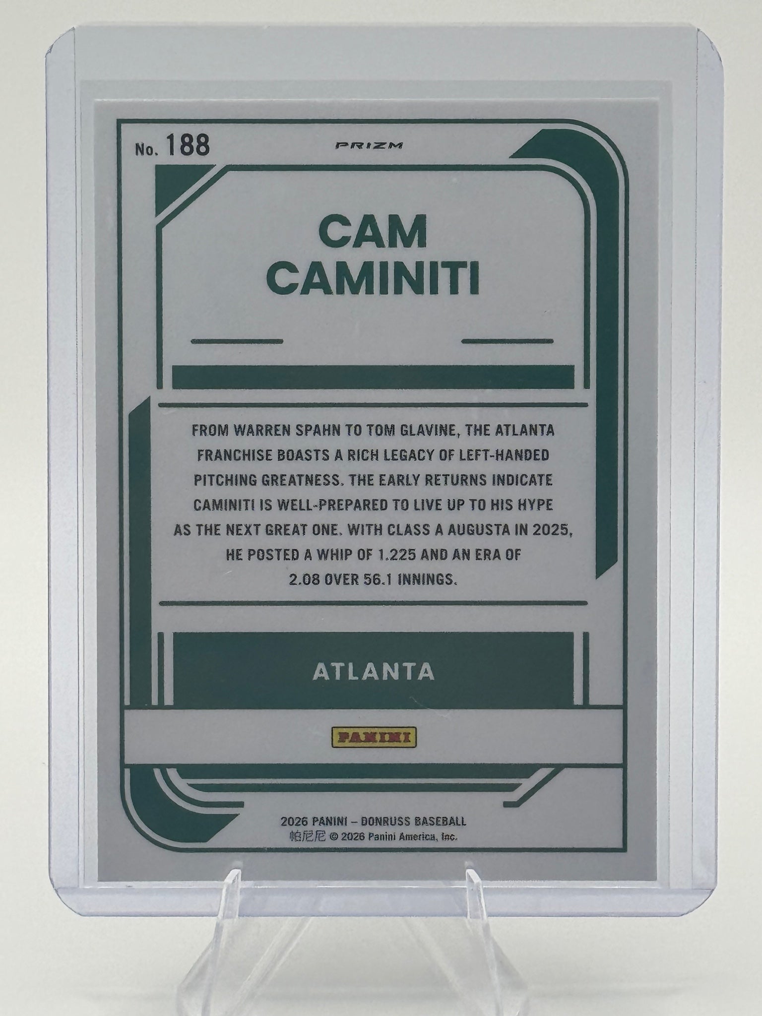 2026 Donruss Cam Caminiti #188 Optic Circles Atlanta Braves Near Mint or Better