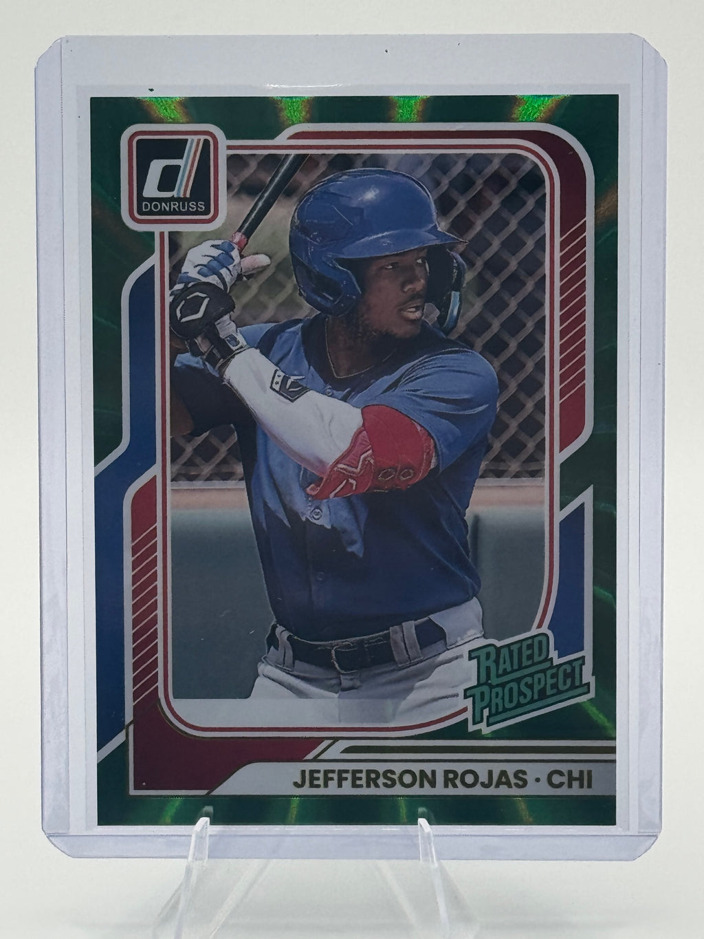 2026 Donruss Jefferson Rojas #132 Green Laser Chicago Cubs Near Mint or Better