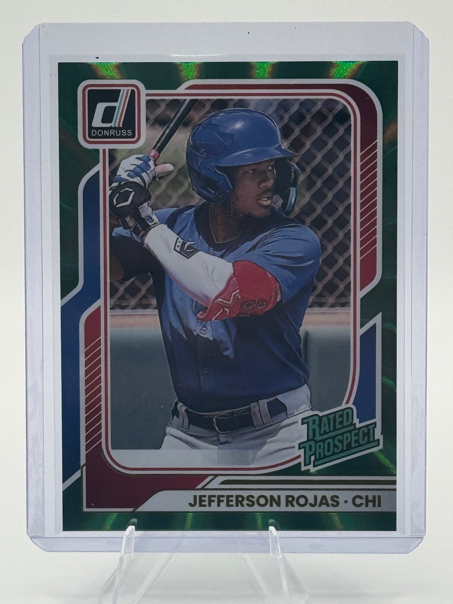 2026 Donruss Jefferson Rojas #132 Green Laser Chicago Cubs Near Mint or Better