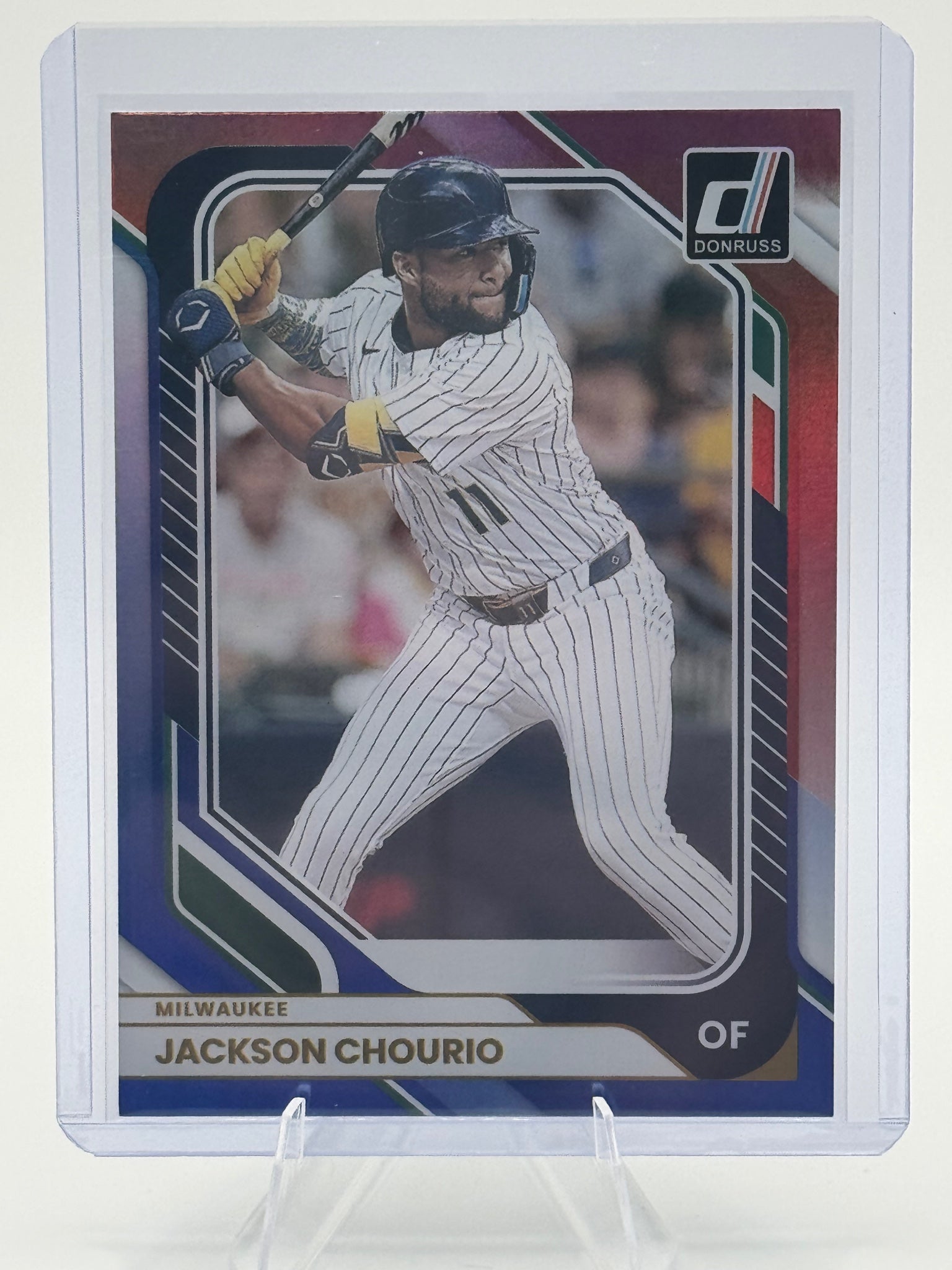 2026 Donruss Jackson Chourio #83 Red and Blue Milwaukee Brewers Near Mint