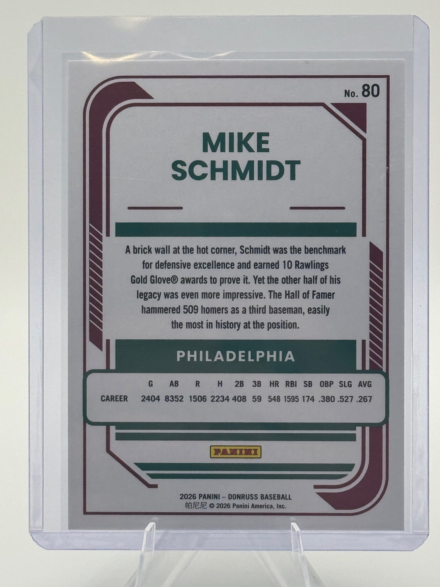 2026 Donruss Mike Schmidt #80 Liberty Philadelphia Phillies Near Mint or Better